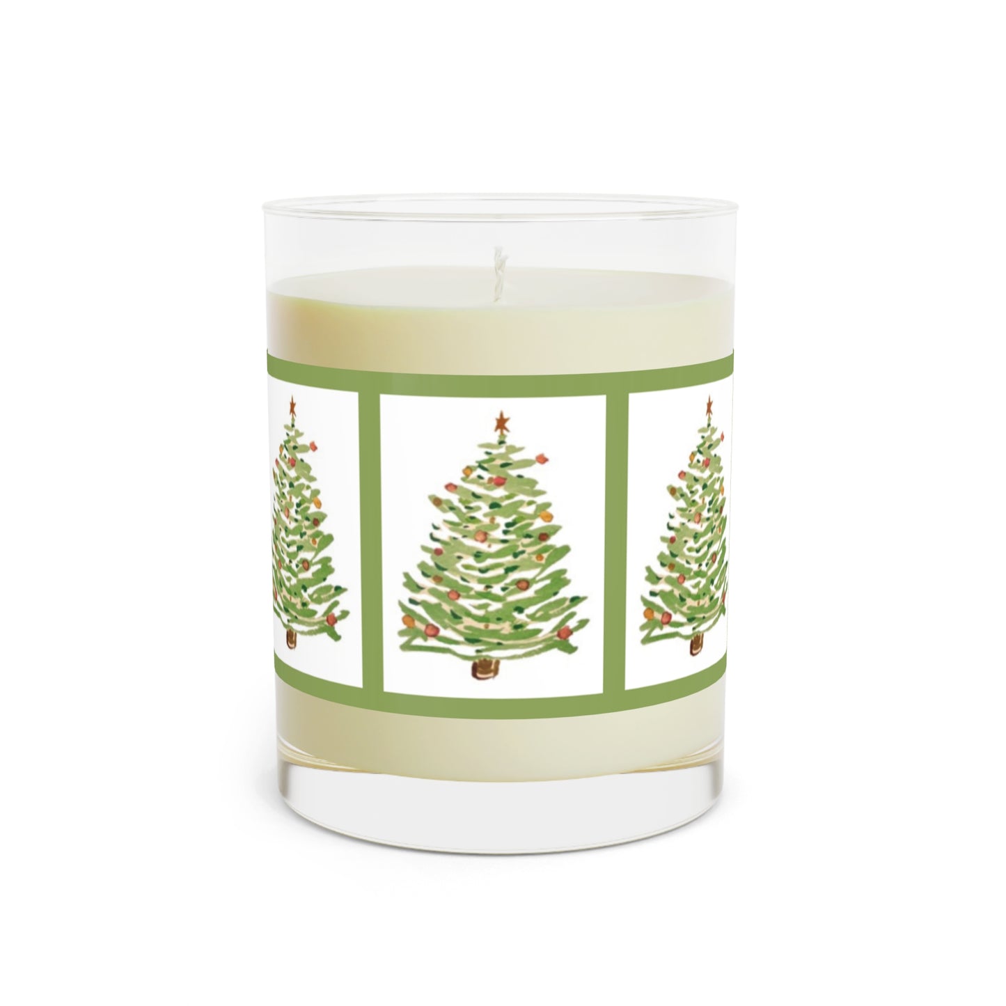 Whimsical Holiday Trees Scented Candle - Full Glass, 11oz
