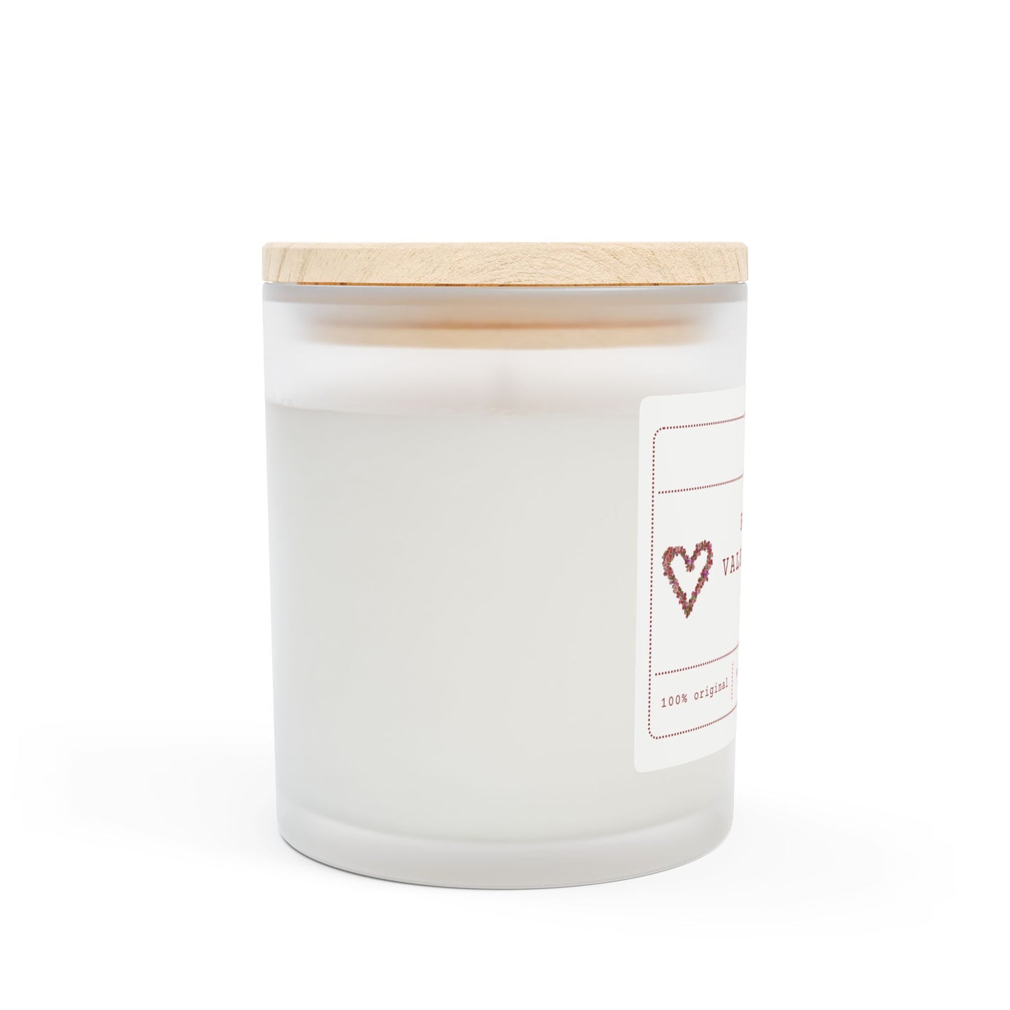 Valentine's Day Gift For Her Candle, Valentine's Day For Girlfriend or Wife, Dating Gift, Valentine Gift Frosted Glass Candle, 11oz