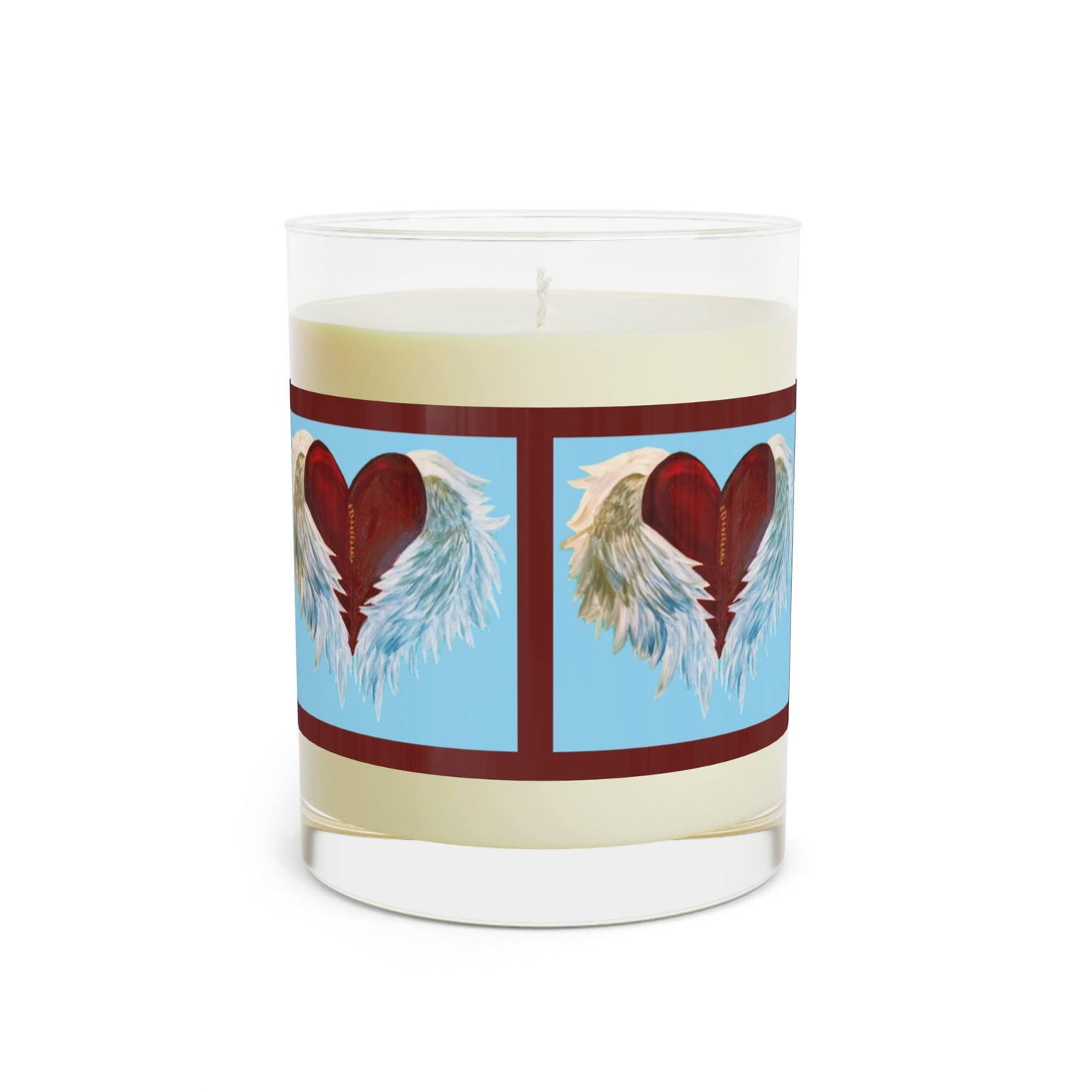 Wing Light Art Designs Healing Heart (blue) Scented Candle - Full Glass, 11oz