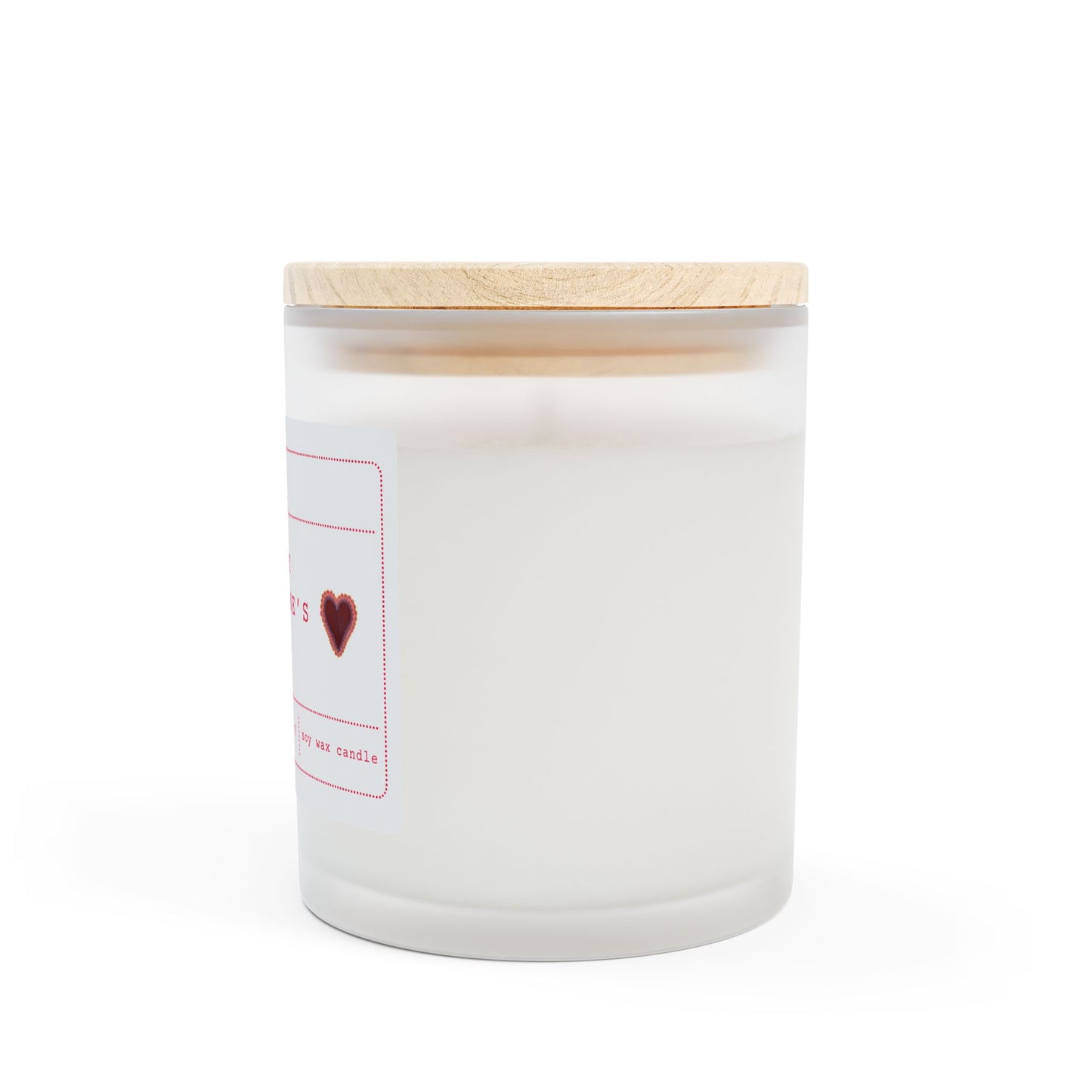 Love You Candle - Love You Valentines Candle - Anniversary Gift, Gift for Her - Gift for Girlfriend, Gift for Wife, Galentines Gift Frosted Glass Candle, 11oz