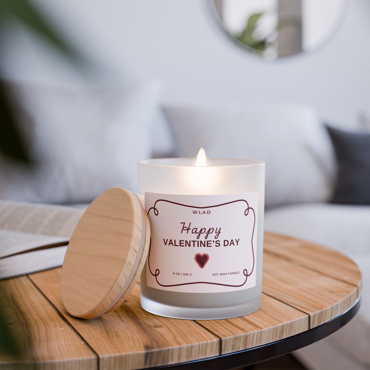 Valentine's Day Gift For Her You Make My Heart Melt Candle Gift, Dating Gift, Valentine Gift Frosted Glass Candle, 11oz