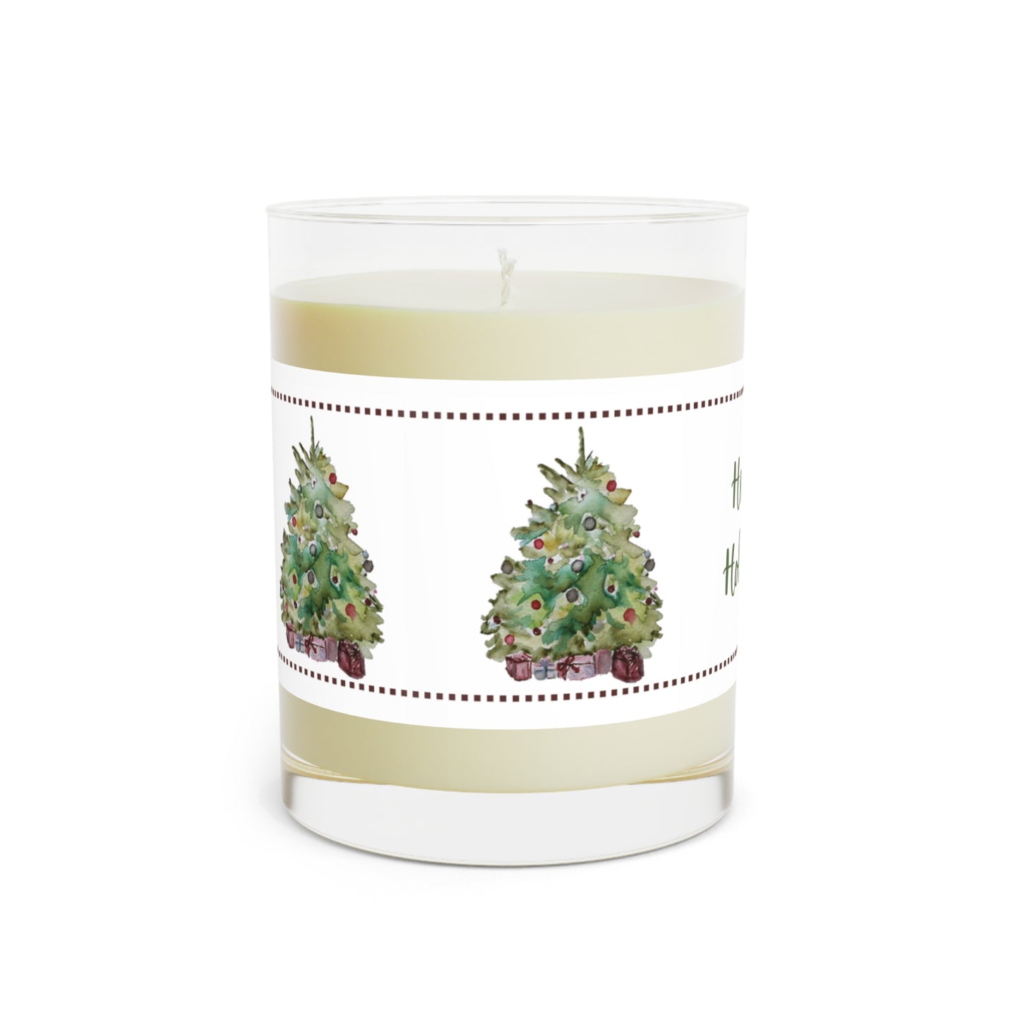 Happy Holidays Scented Candle - Full Glass, 11oz