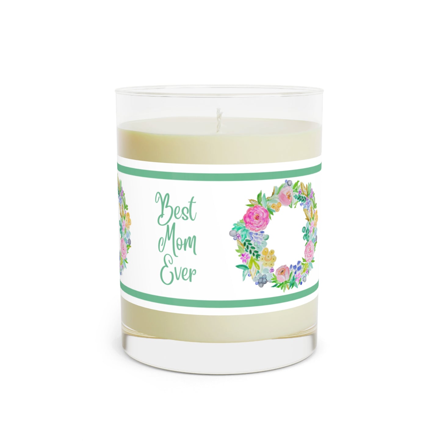 Food-Grade Wax Mother’s Day Aromatherapy Candle Best Mom Ever (green) Scented Candle - Full Glass, 11oz