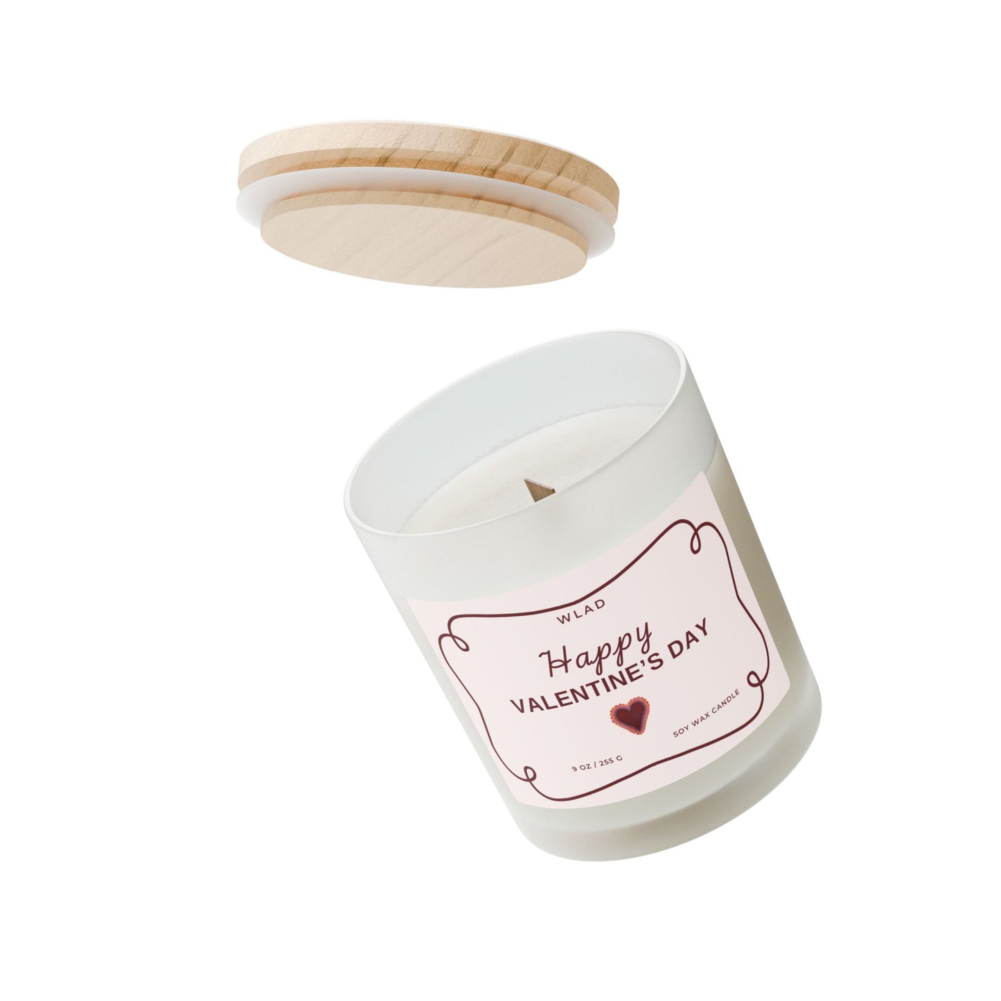 Valentine's Day Gift For Her You Make My Heart Melt Candle Gift, Dating Gift, Valentine Gift Frosted Glass Candle, 11oz