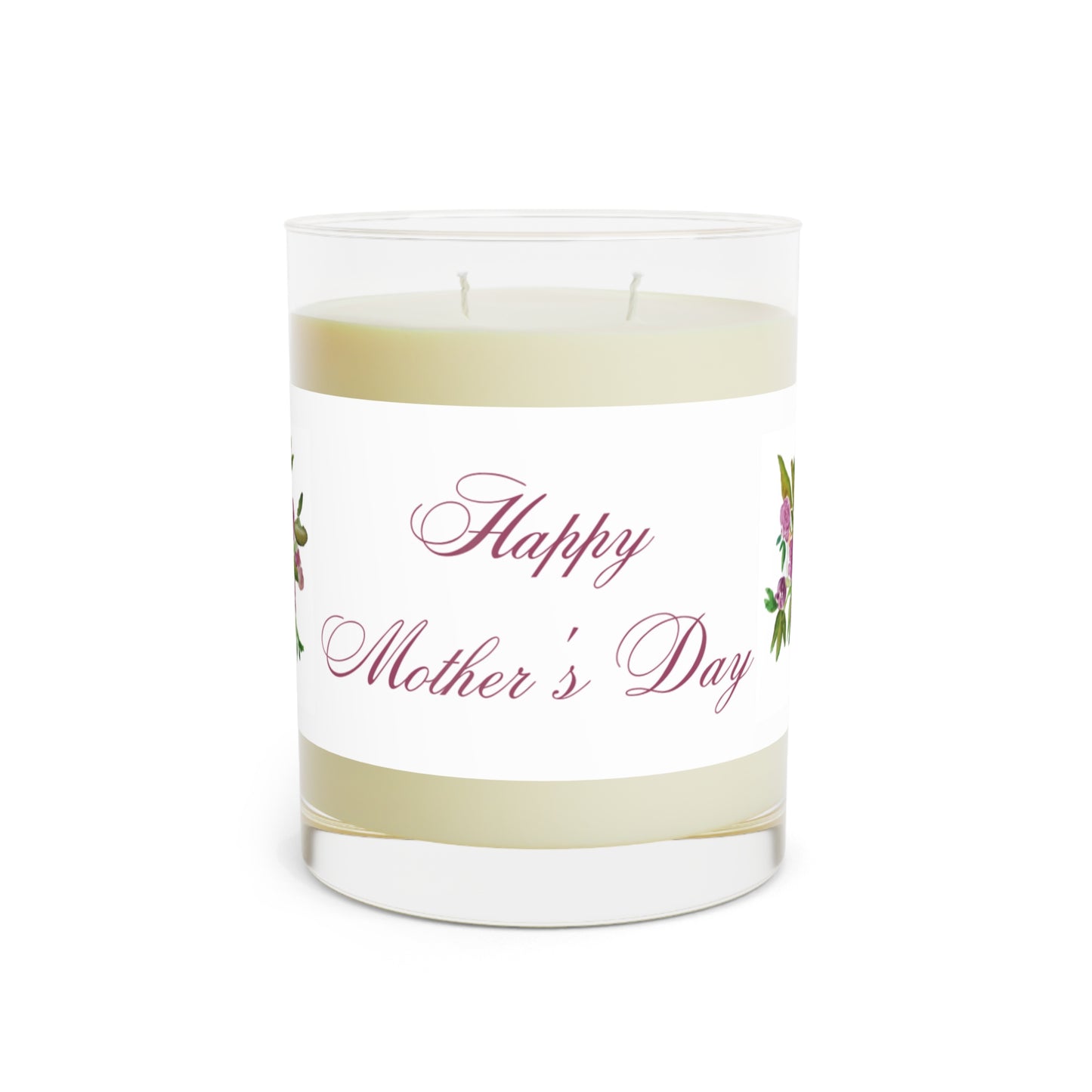 Relaxing Eco-Friendly Gift for Mom Aromatherapy Mother's Day Floral Scented Candle - Full Glass, 11oz