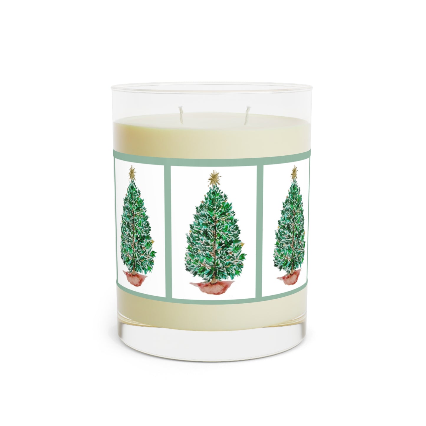 Christmas Tree Soy Christmas Candle - Scented Christmas Tree Candle - Minted Lavender Sage, White Tea & Fig Candle for Holiday Decor - Christmas Gift Winter Holiday Magic Scented Candle - Full Glass, 11oz