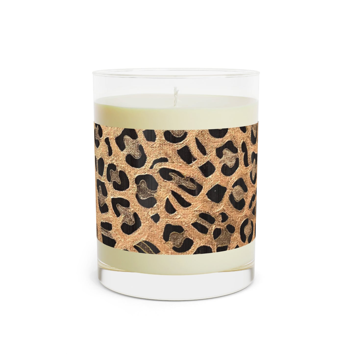 Gold Leopard Print Scented Candle - Full Glass, 11oz