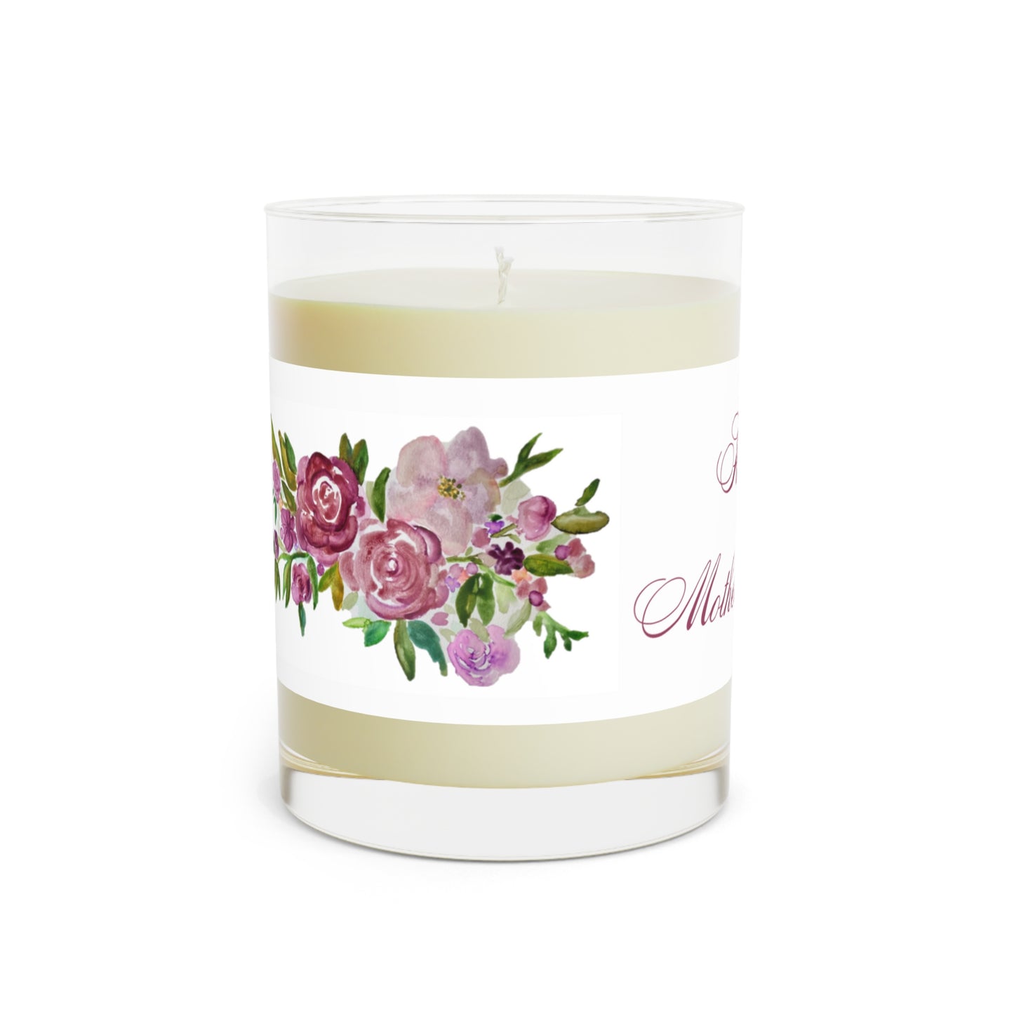 Relaxing Eco-Friendly Gift for Mom Aromatherapy Mother's Day Floral Scented Candle - Full Glass, 11oz