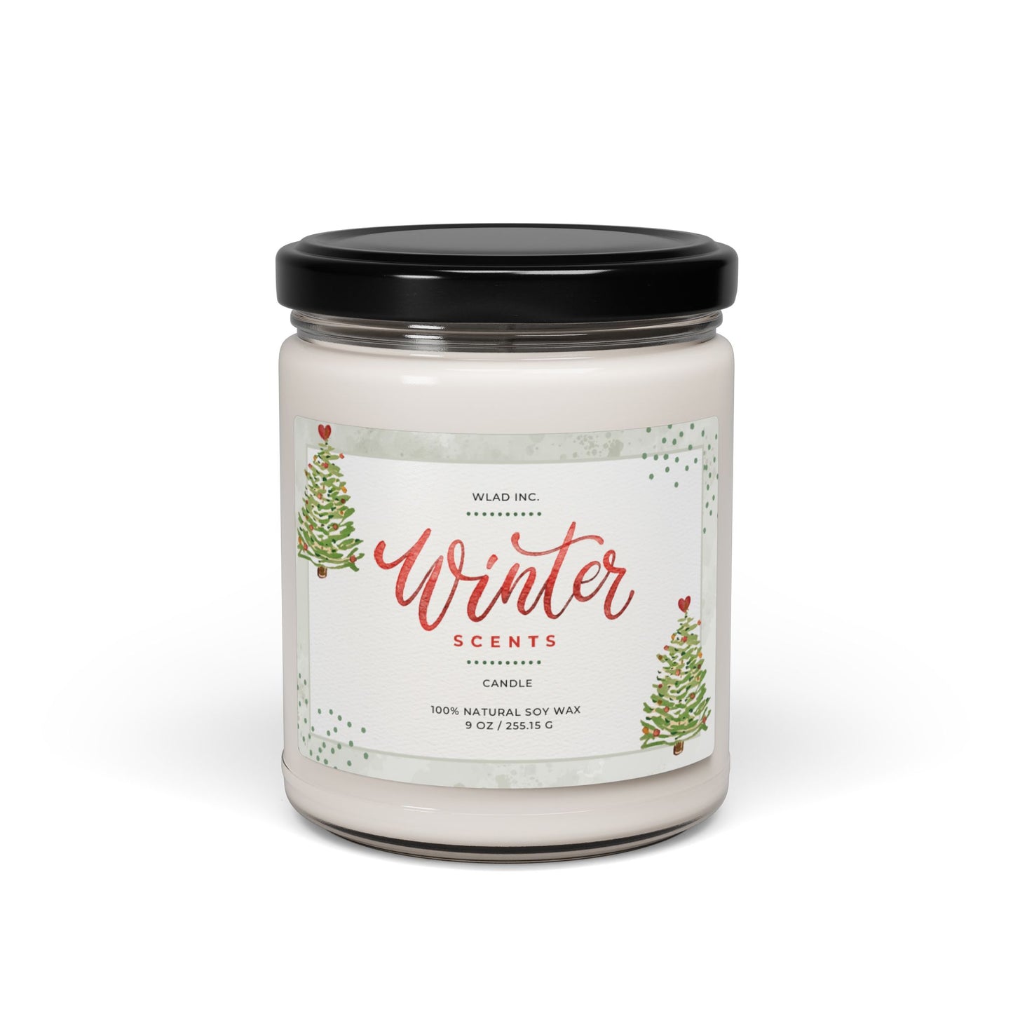 Merry and Bright 9oz. Soy Candle | Sea Salt, White Sage, Cinnamon Vanilla Scent | Christmas Tree Candle | Christmas Candle | Holiday Candle