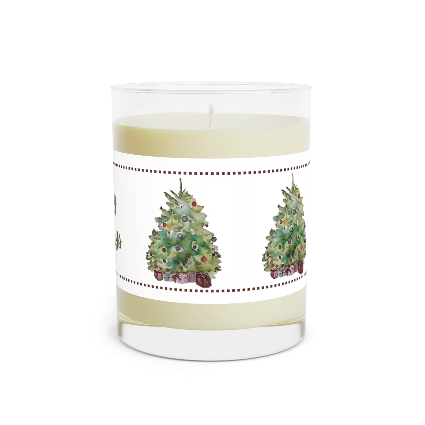 Happy Holidays Scented Candle - Full Glass, 11oz