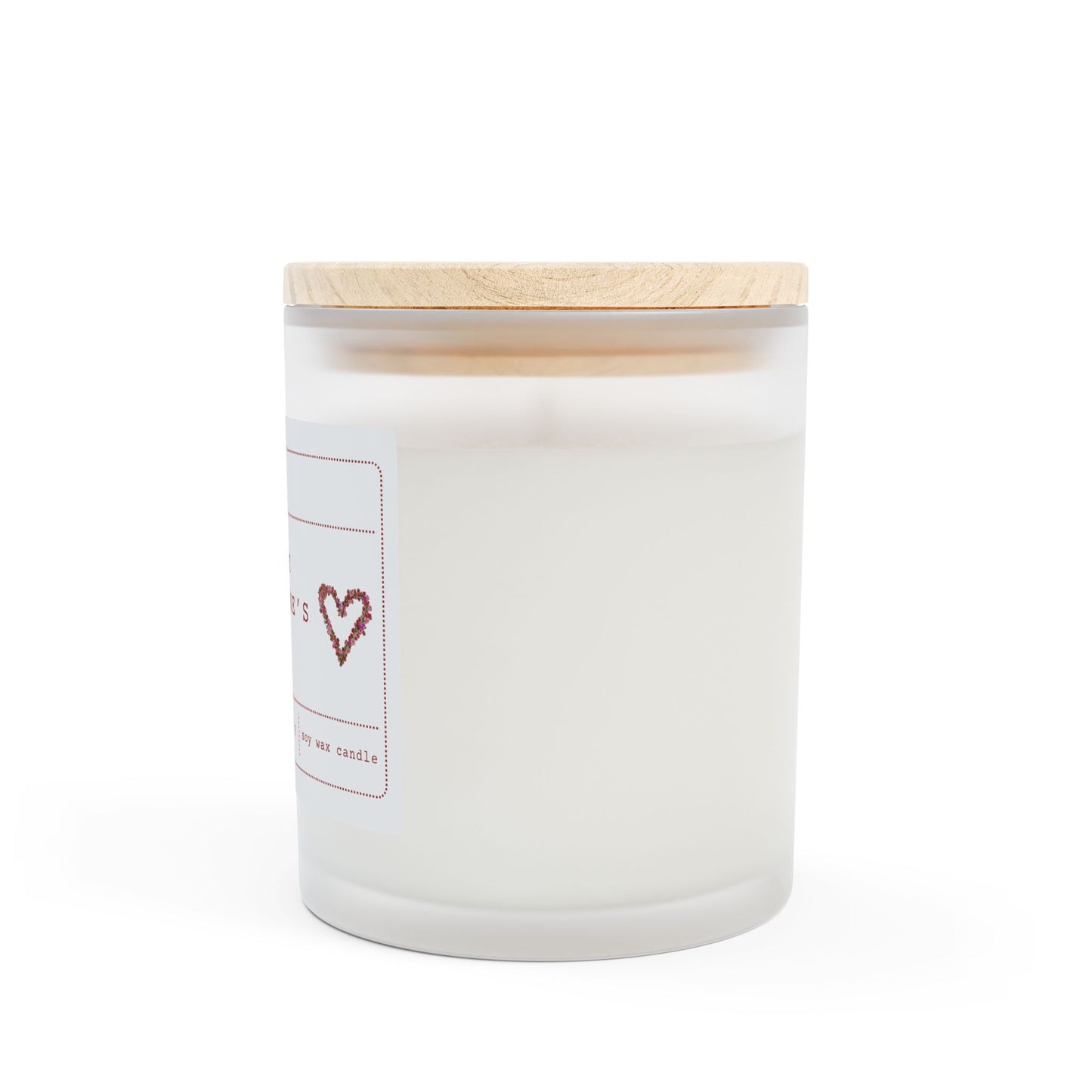 Valentine's Day Gift For Her Candle, Valentine's Day For Girlfriend or Wife, Dating Gift, Valentine Gift Frosted Glass Candle, 11oz