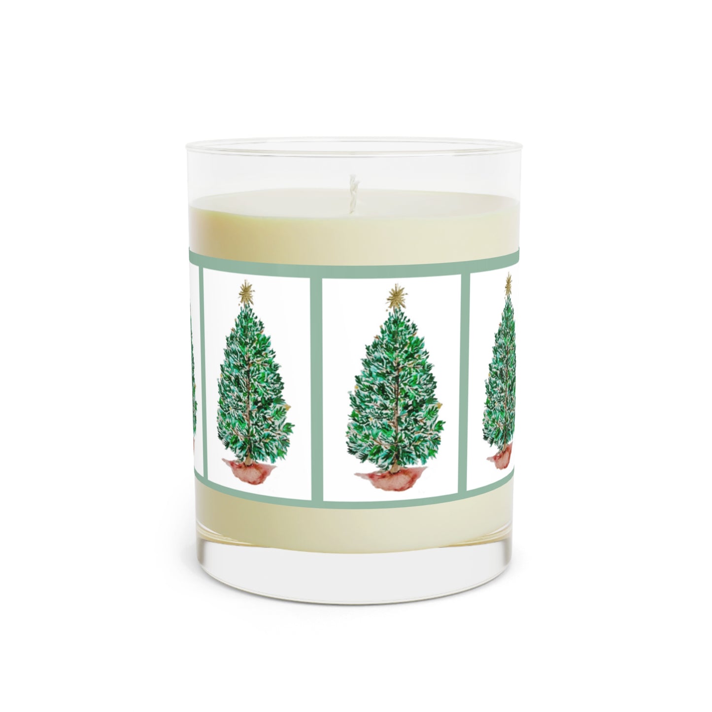 Christmas Tree Soy Christmas Candle - Scented Christmas Tree Candle - Minted Lavender Sage, White Tea & Fig Candle for Holiday Decor - Christmas Gift Winter Holiday Magic Scented Candle - Full Glass, 11oz