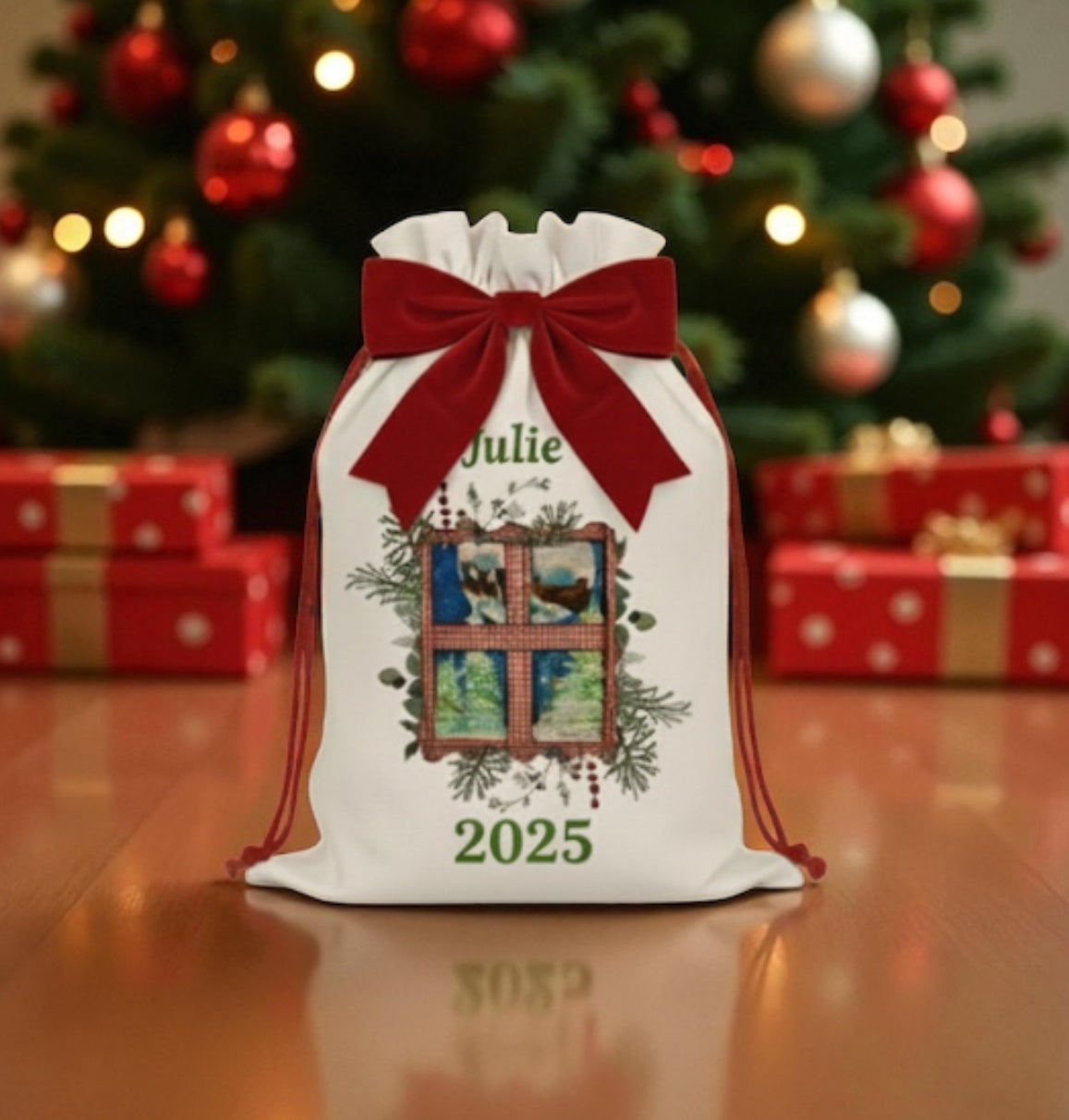 Santa bag, oversized Santa sack, Christmas bag, Personalized Christmas bag, bag for presents, Christmas gift, custom Santa sack Gift Bag