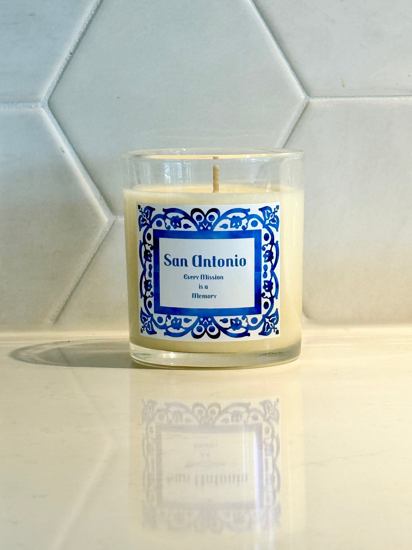 San Antonio Glass Candle, 11oz - Home Décor, Gift for Any Occasion, Aromatherapy, Travel Souvenir, Custom Candle