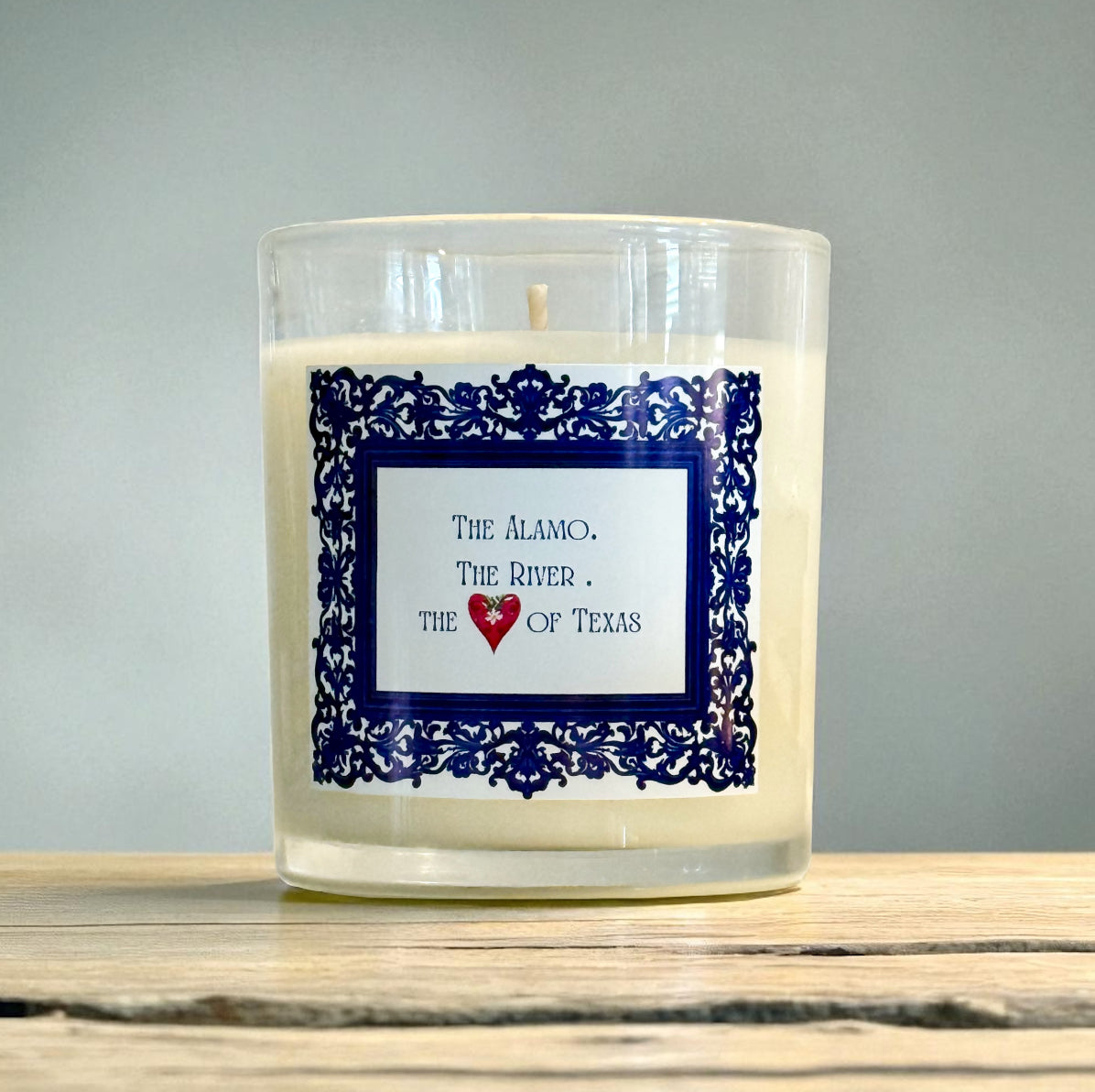 Texas Heart Candle | 11oz Glass Candle, Heart of Texas Decor, Gift for Texan Friends, Home Fragrance, Rustic Candle