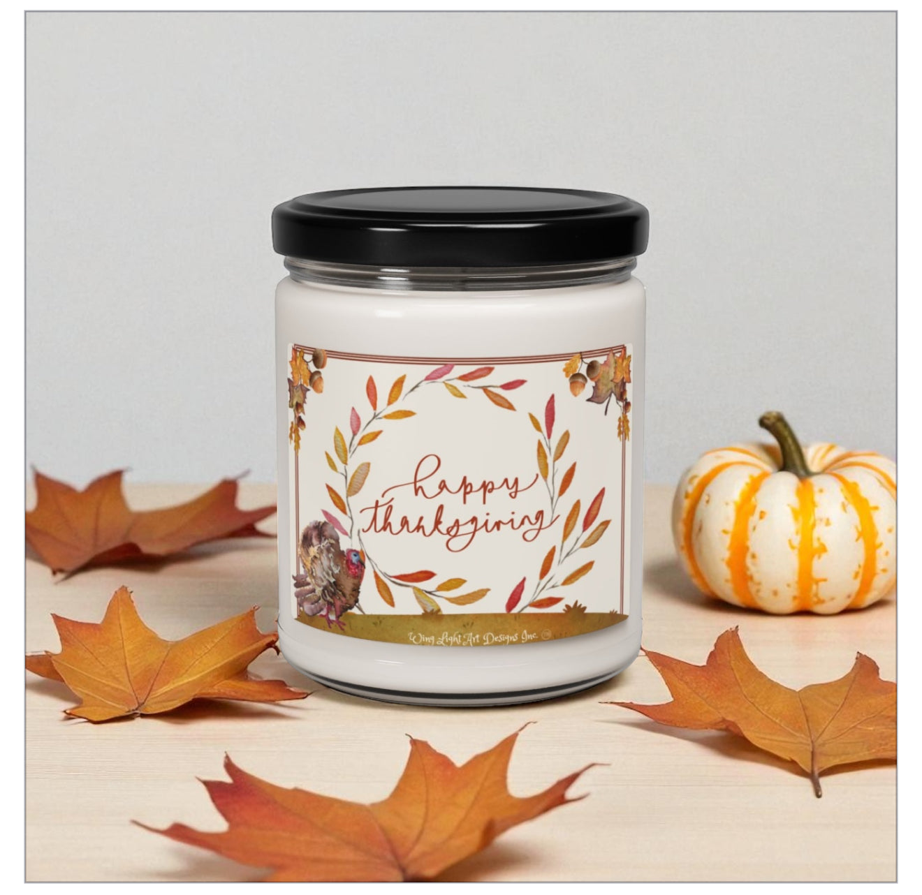Thankful Candles - Fall Candles - Gratitude Candle - Grateful & Thank You Candle - Thanksgiving Candle - Soy Candle, 9oz