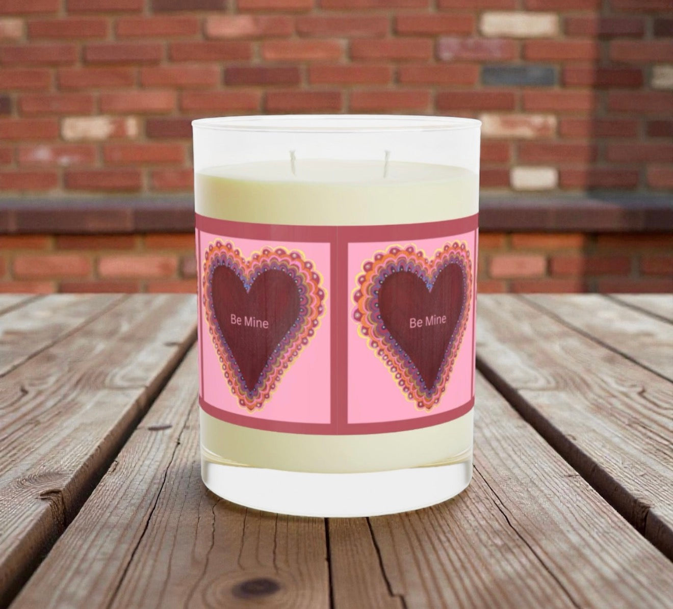 Wing Light Art Designs Conversation Hearts Scented Candle - Full Glass, 11oz