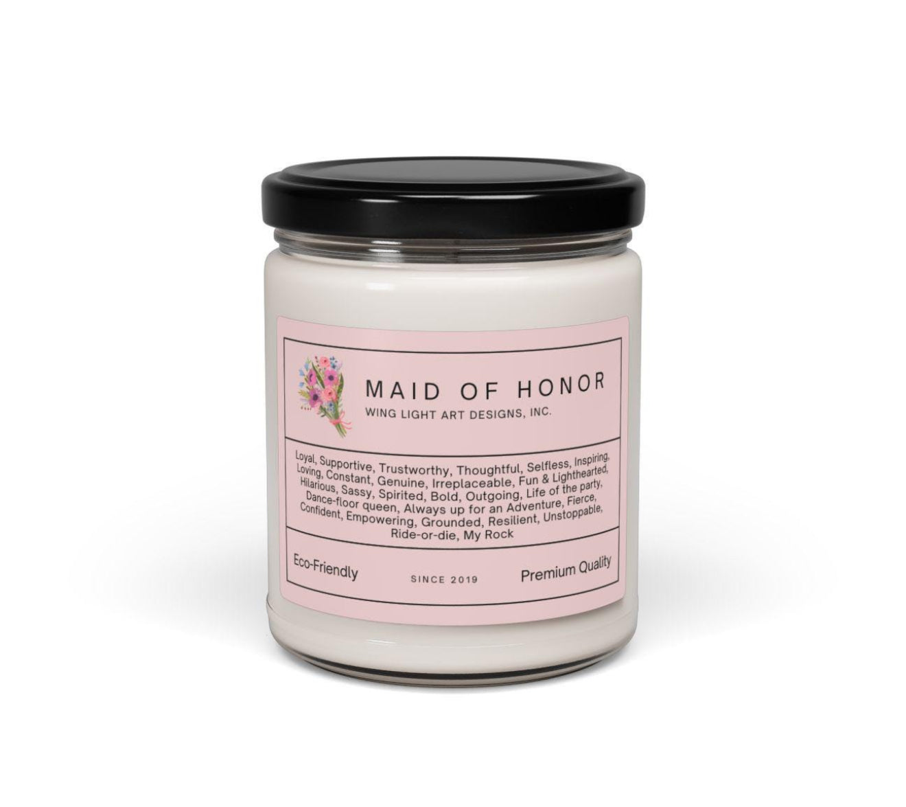 Bridesmaid Maid of Honor Gift For Bridesmaids - Scented Candle Maid of Honor Scented Soy Candle - Eco-Friendly Gift for Bridesmaids & Celebrations