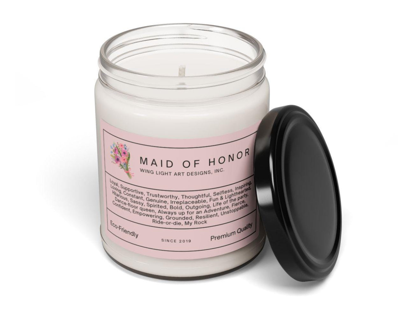 Bridesmaid Maid of Honor Gift For Bridesmaids - Scented Candle Maid of Honor Scented Soy Candle - Eco-Friendly Gift for Bridesmaids & Celebrations