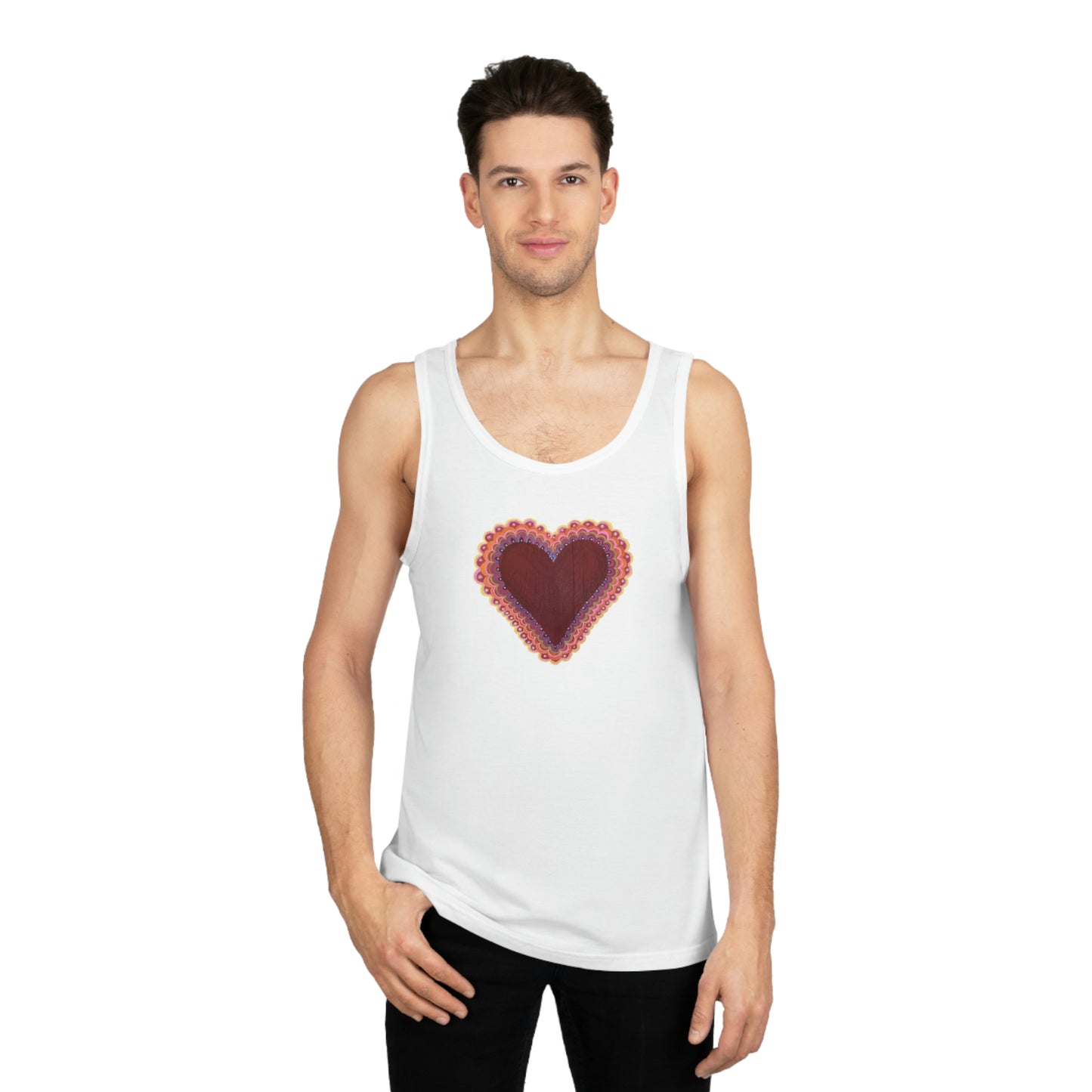 Frilly Heart Valentine Unisex Soft style™ Tank Top