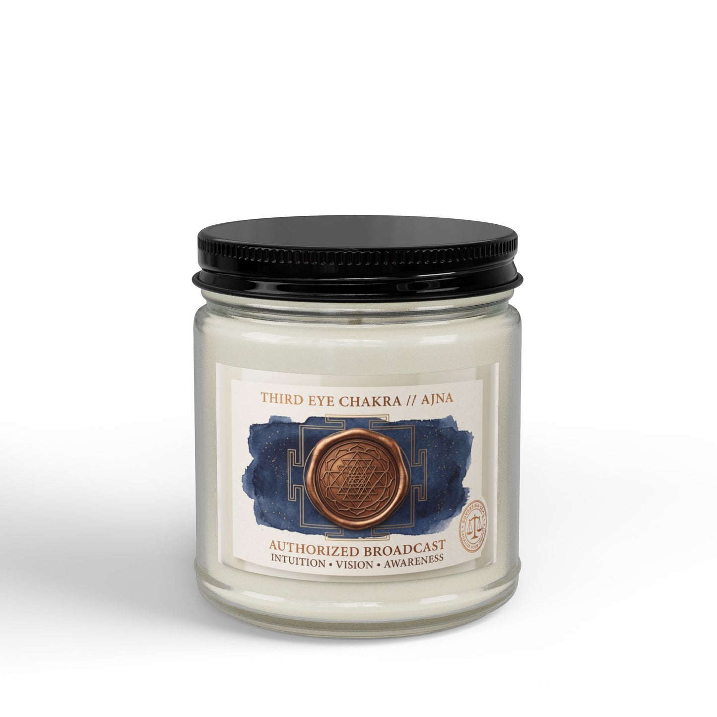 The  Sovereign Audit™ Third Eye Chakra Soy Candle — Aromatherapy Scented Candle (4oz & 9oz)