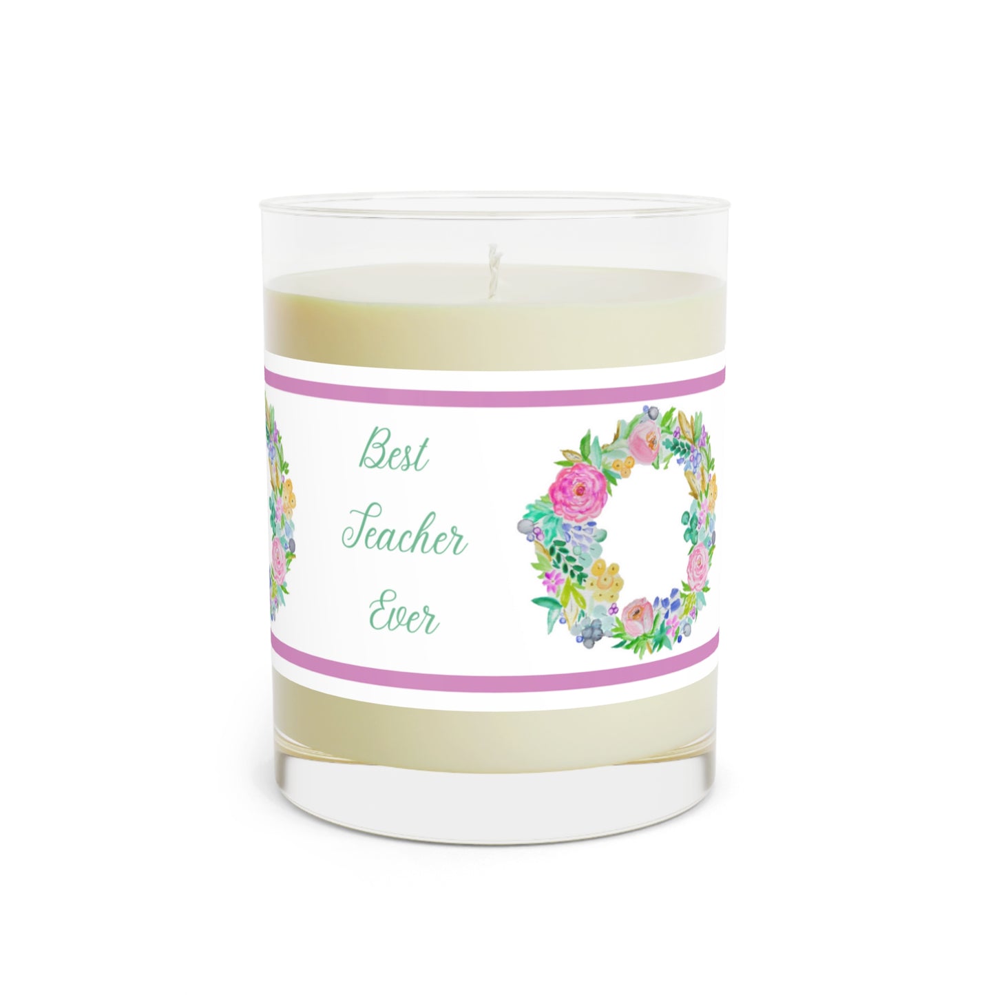 Wing Light Art Designs Best Teacher Ever Scented Candle - Full Glass, 11oz