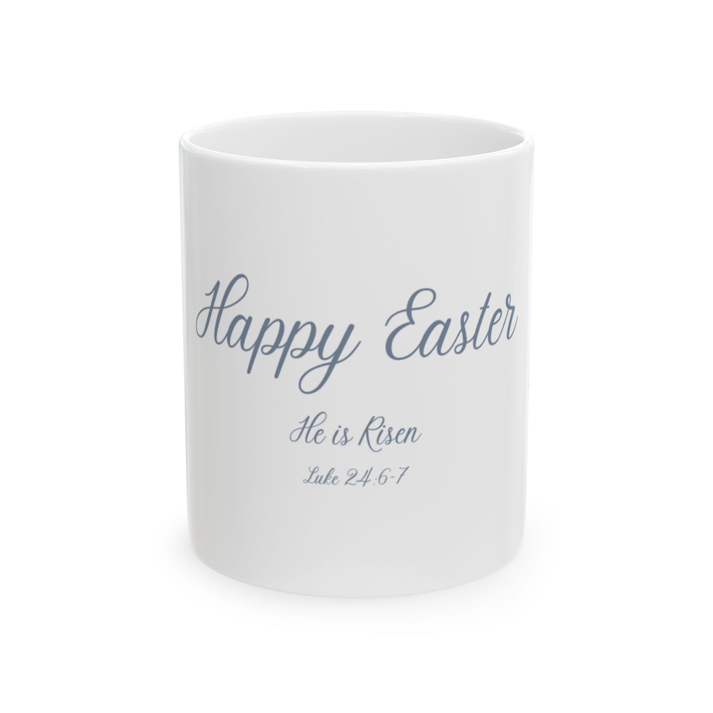 Wing Light Art Designs Happy Easter Blue Gnome Ceramic Mug 11oz