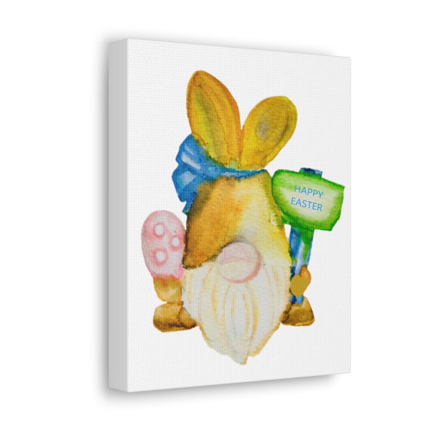 Easter Bunny Gnome Sign Decor Decoration Holiday Family Name Sign Wall Decor Spring Canvas Bunny Gnome Canvas Gallery Wraps