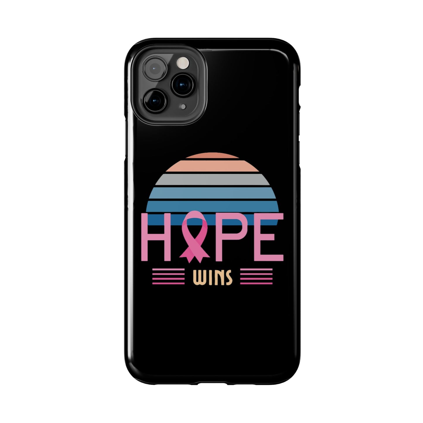 Hope Wins, Cancer Warrior Gift, Support Gift, Breast Cancer Survivor Gift, Cancer Tough Phone Cases, Survivor Gift, Pink Phone iPhone