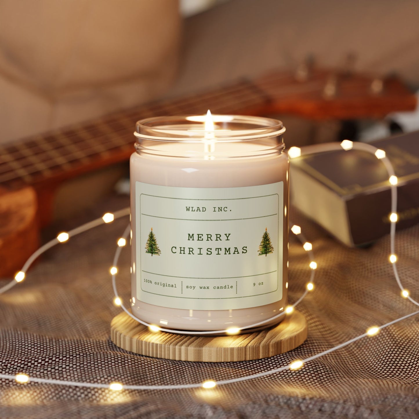 Merry and Bright 9oz. Soy Candle | Cinnamon, Vanilla,  White Sage, Coconut Cream, Peppermint Scent | Christmas Tree Candle | Pine Christmas Candle | Holiday Candle Scented Soy Candle, 9oz