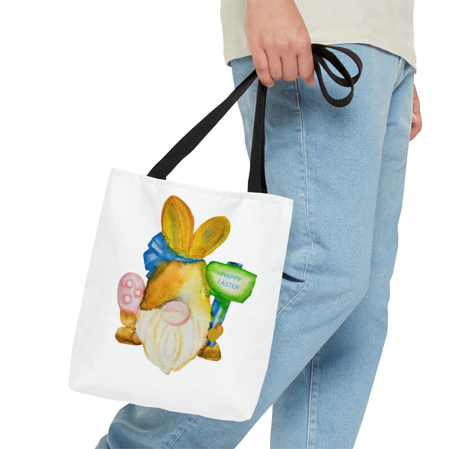 Wing Light Art Designs Happy Easter Bunny Gnome AOP Tote Bag