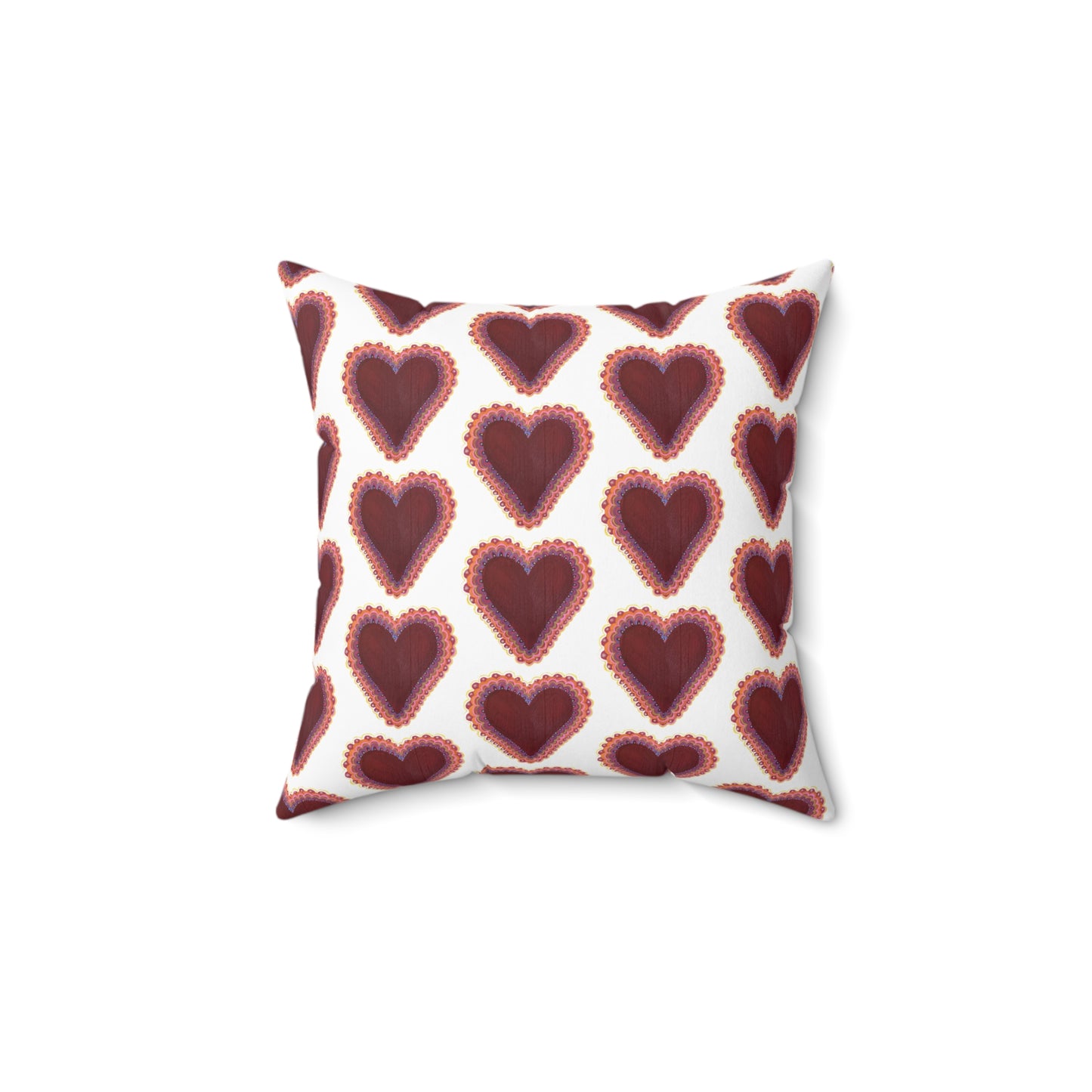 Throw Pillow - You Are So Loved - Valentine's Day, home decor, wedding gift, engagement gift, housewarming gift, cushion cover Frilly Heart Spun Polyester Square Pillow