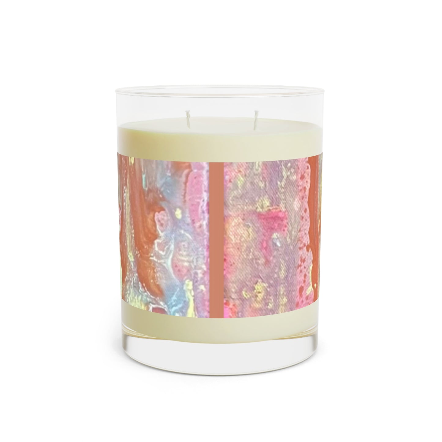 Pink Abstract Scented Candle - Full Glass, 11oz