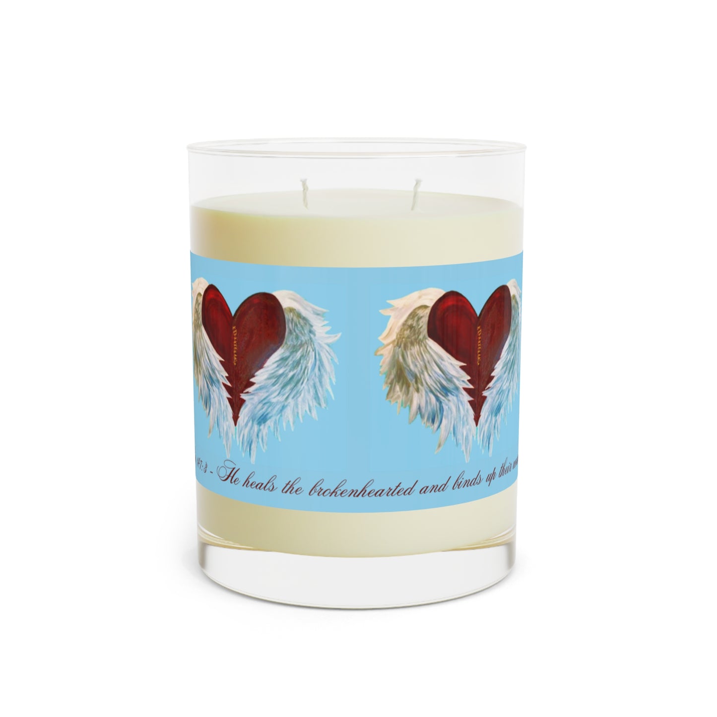 Wing Light Art Designs Healing Heart Scented Candle - Full Glass, 11oz
