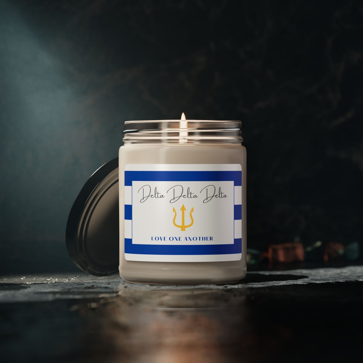 Tri Delta // Sorority 9 oz Hand Poured All Natural Soy Candles //  Choose Your Scent // Greek Letters Greek Letters Scented Soy Candle, 9oz