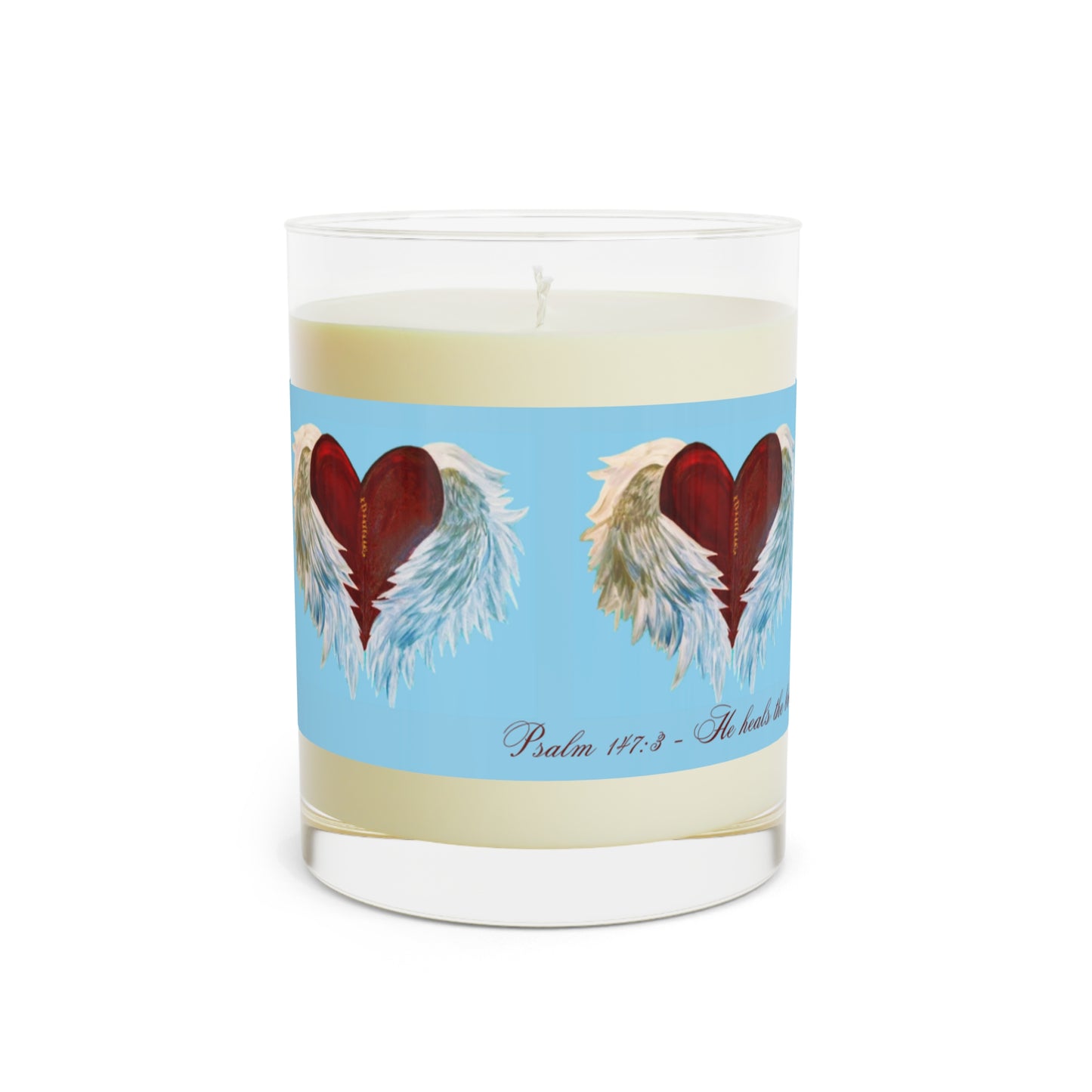 Wing Light Art Designs Healing Heart Scented Candle - Full Glass, 11oz