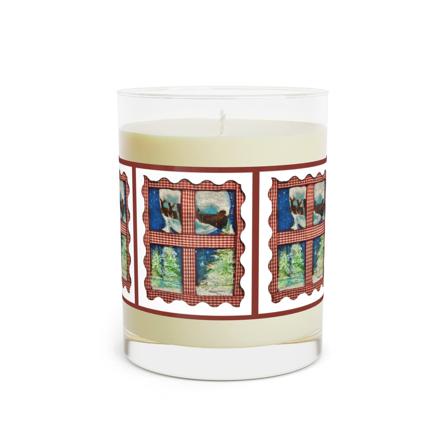 Wing Light Art Designs Santa's Sleigh Scented Candle - Full Glass, 11oz