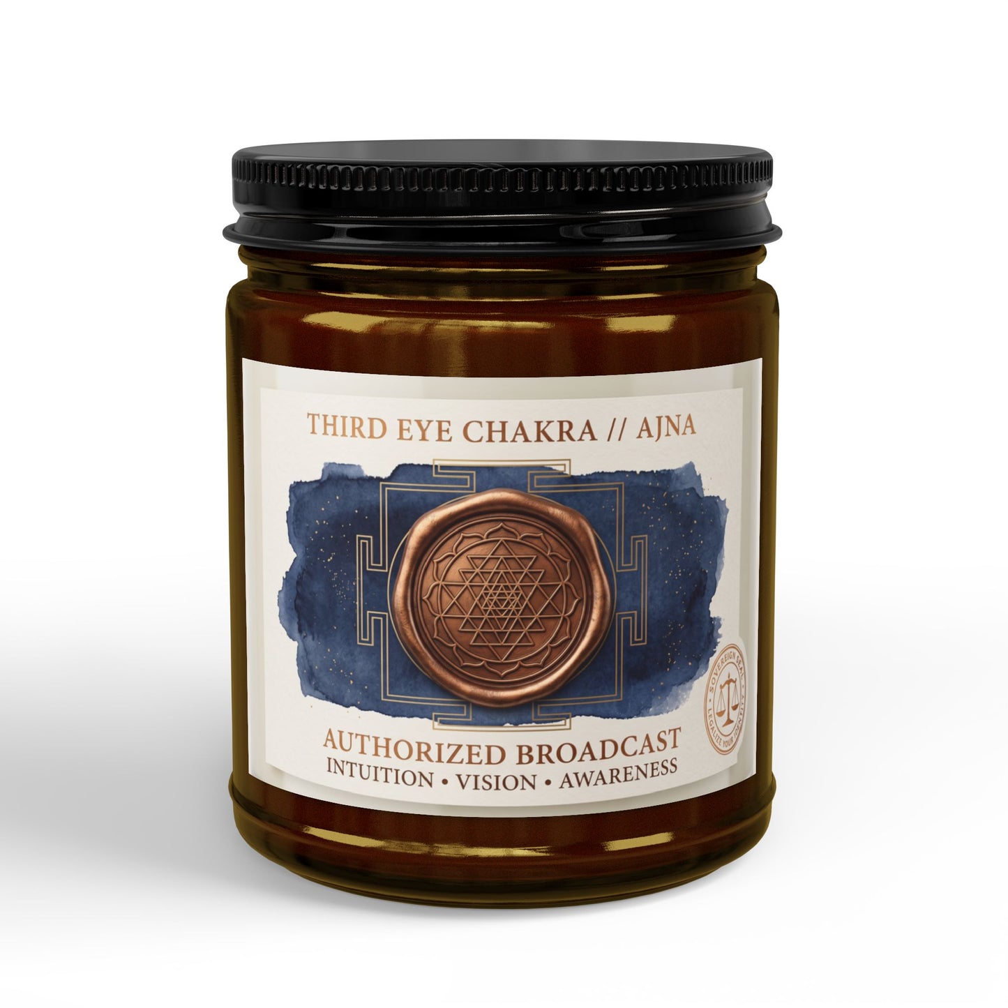 The  Sovereign Audit™ Third Eye Chakra Soy Candle — Aromatherapy Scented Candle (4oz & 9oz)