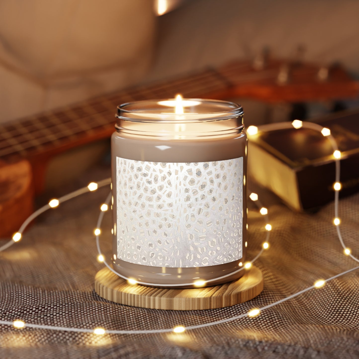 Small Silver Leopard Print Scented Candles, 9oz