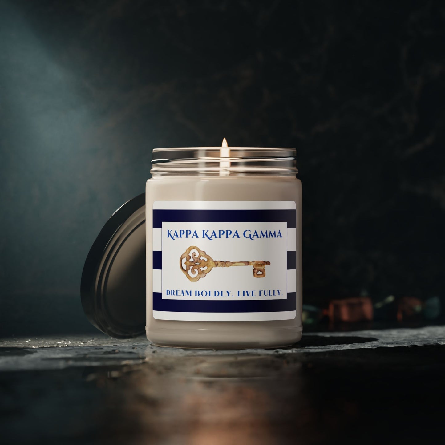 Kappa Kappa Gamma Sorority House Soy Wax Candle, Greek Life Gift Candle, Gift For Sorority Girl, College Move-In Gift, Eco Friendly 9oz. Candle Scented Soy Candle, 9oz