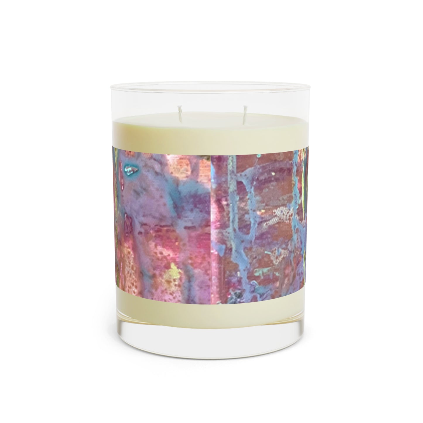 Mauve Abstract Scented Candle - Full Glass, 11oz