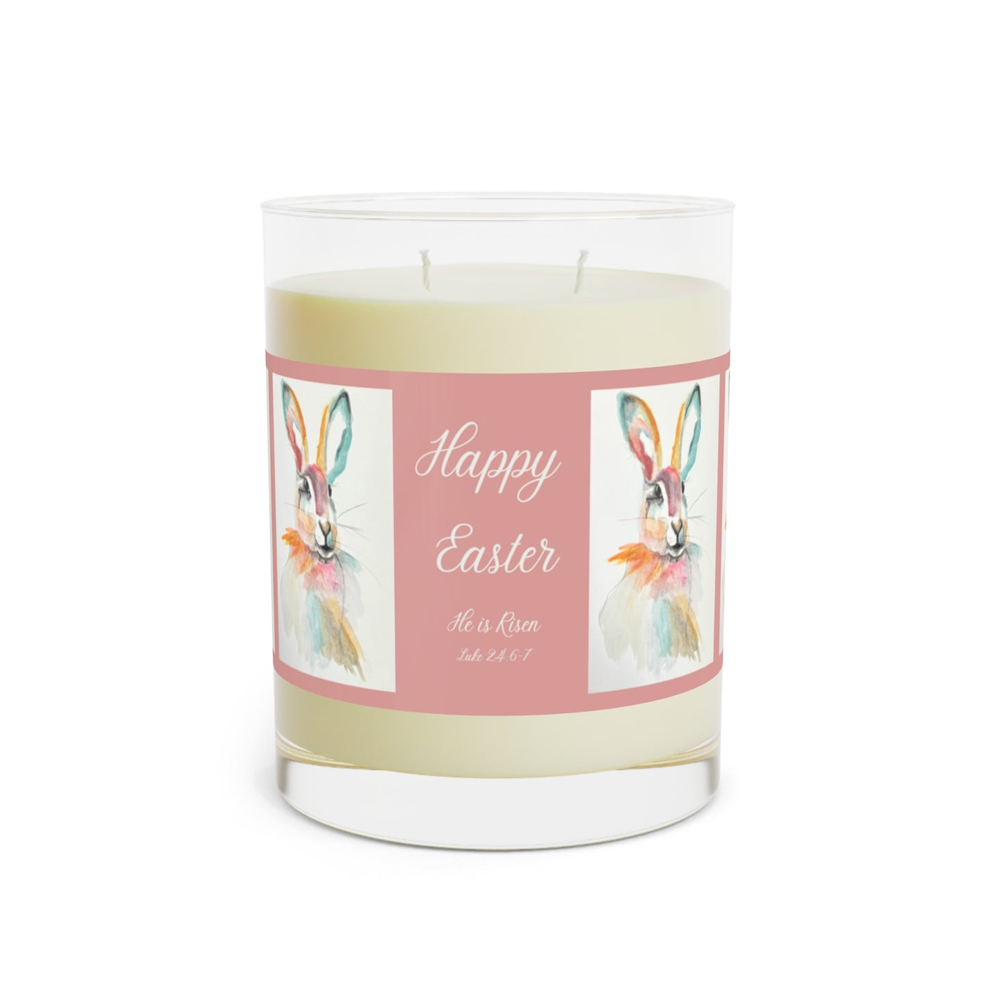 Wing Light Art Designs Happy Easter Bunny Scented Candle - Full Glass, 11oz