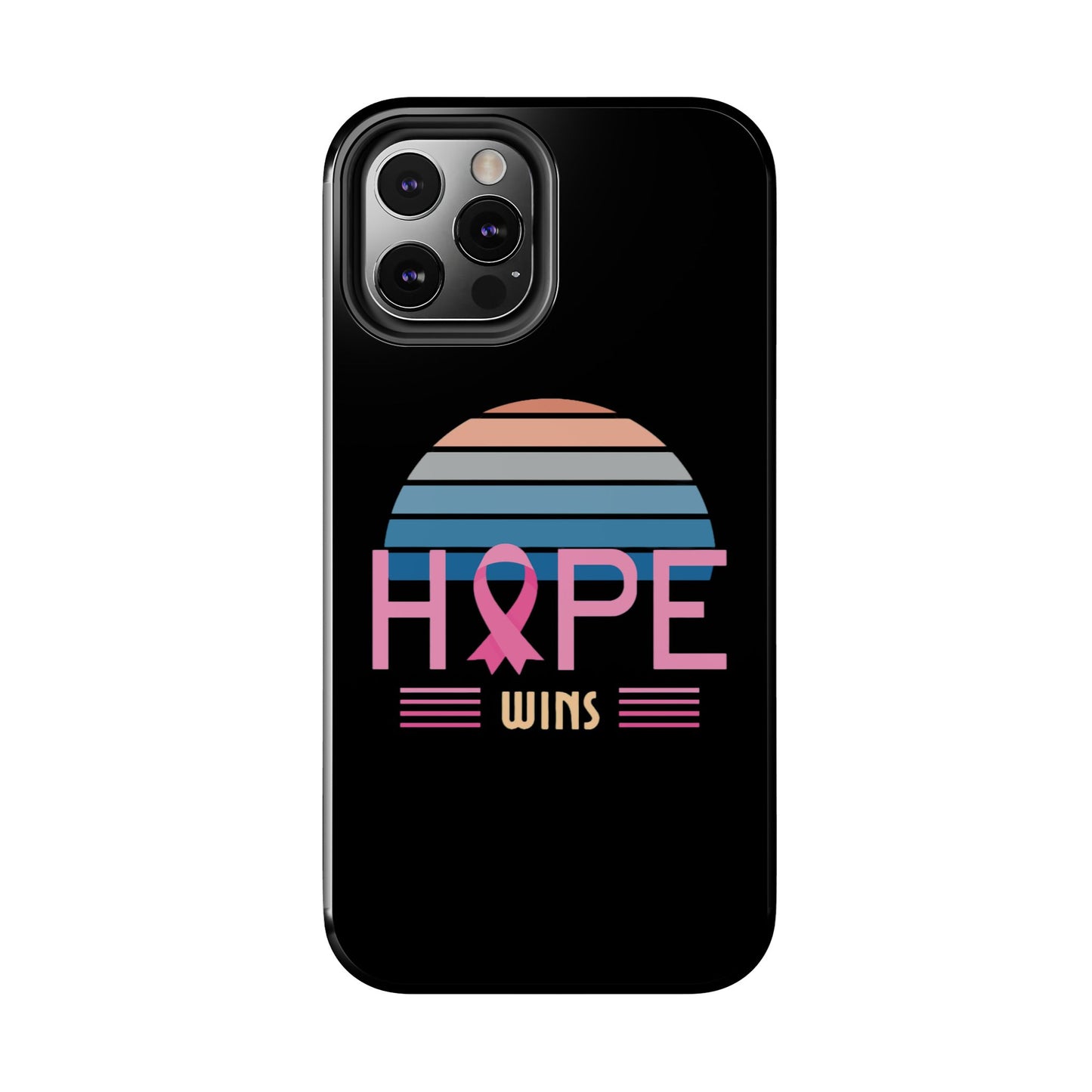 Hope Wins, Cancer Warrior Gift, Support Gift, Breast Cancer Survivor Gift, Cancer Tough Phone Cases, Survivor Gift, Pink Phone iPhone