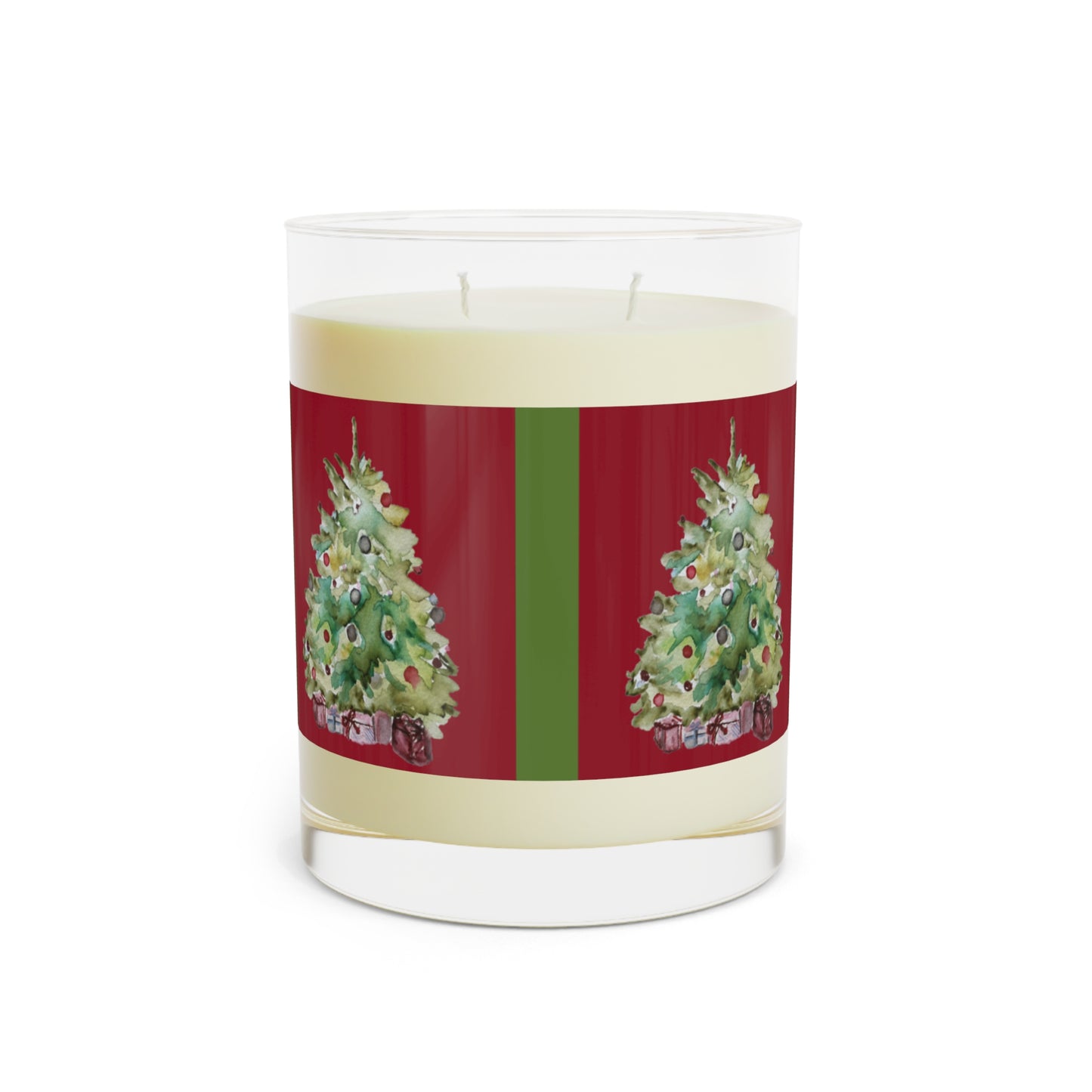 Christmas Tree Soy Candle | Tree Scented Candles | Holiday Scented Candles | Christmas Candle | Winter Candles | Christmas Gift | Home Decor Red Holiday Trees Scented Candle - Full Glass, 11oz