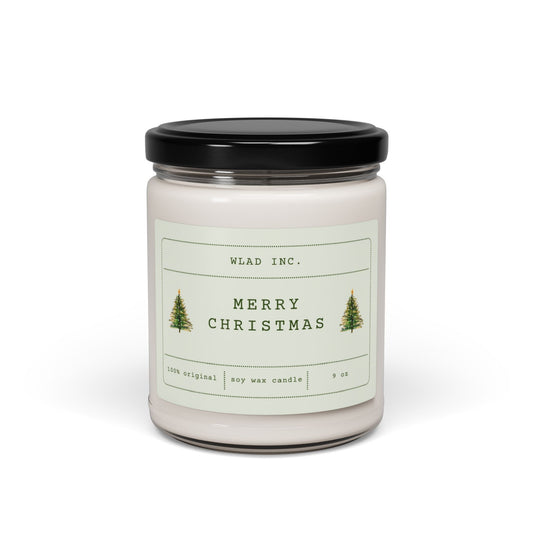 Merry and Bright 9oz. Soy Candle | Cinnamon, Vanilla,  White Sage, Coconut Cream, Peppermint Scent | Christmas Tree Candle | Pine Christmas Candle | Holiday Candle Scented Soy Candle, 9oz