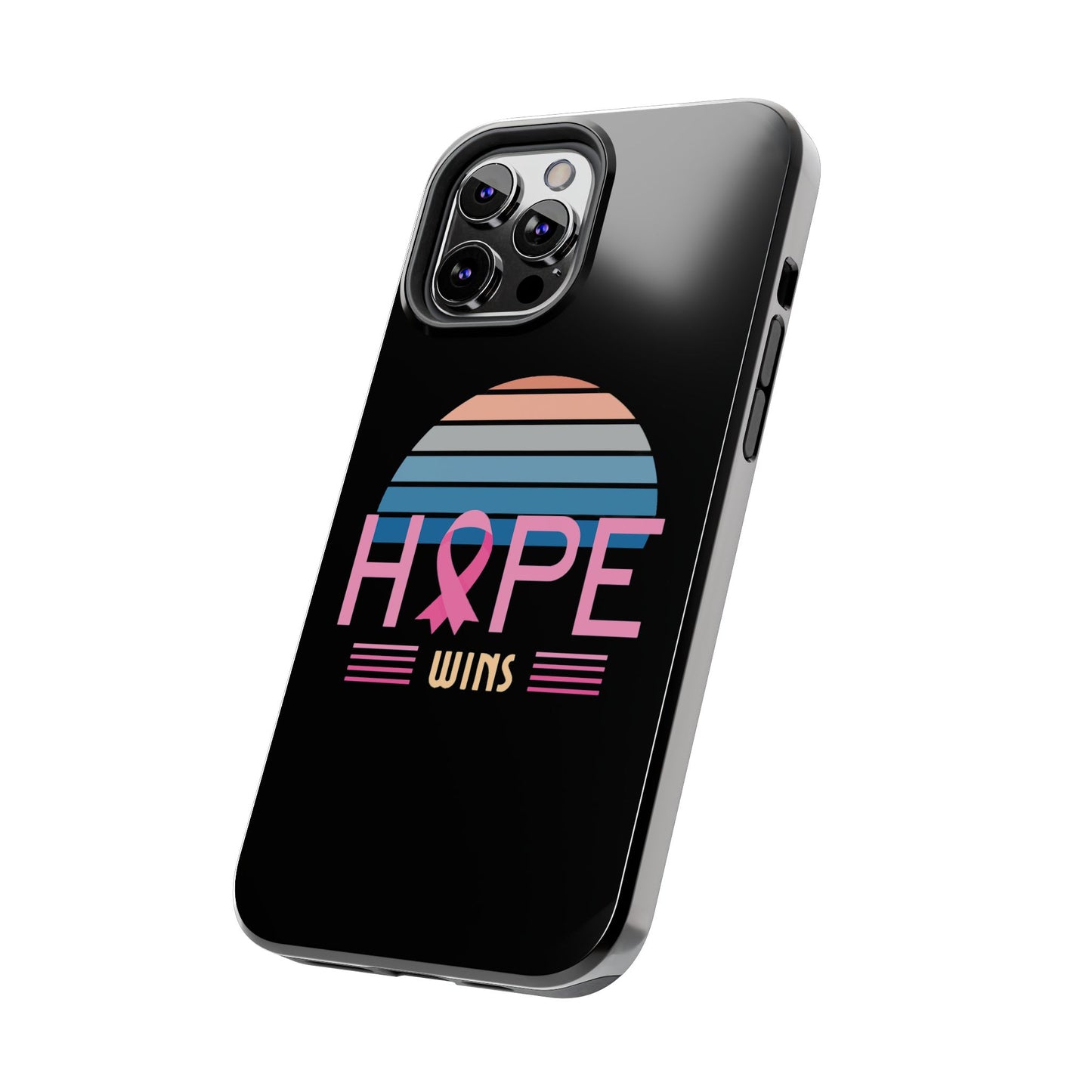 Hope Wins, Cancer Warrior Gift, Support Gift, Breast Cancer Survivor Gift, Cancer Tough Phone Cases, Survivor Gift, Pink Phone iPhone