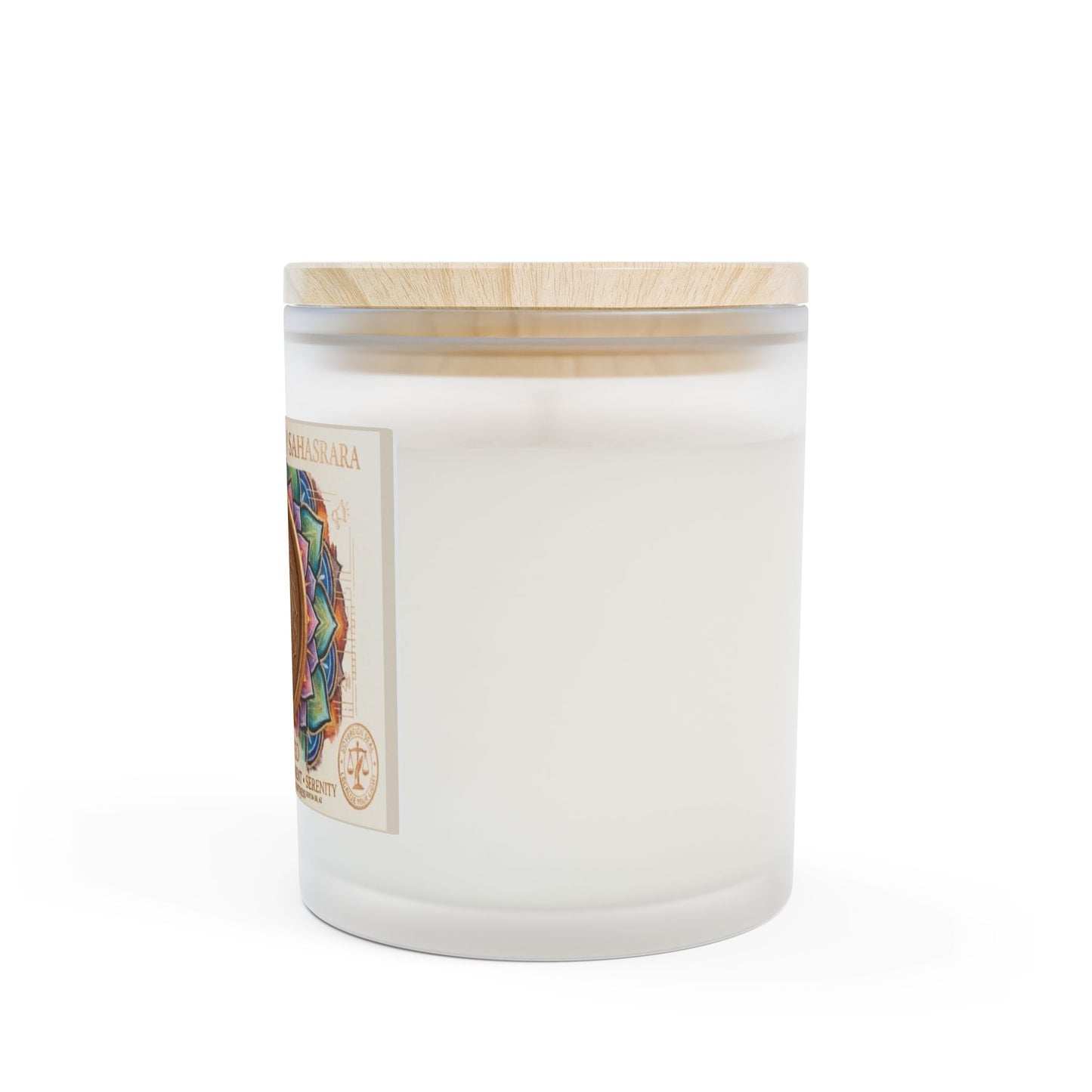 The Sovereign Audit™ Crown Chakra Frosted Glass Candle, 11oz
