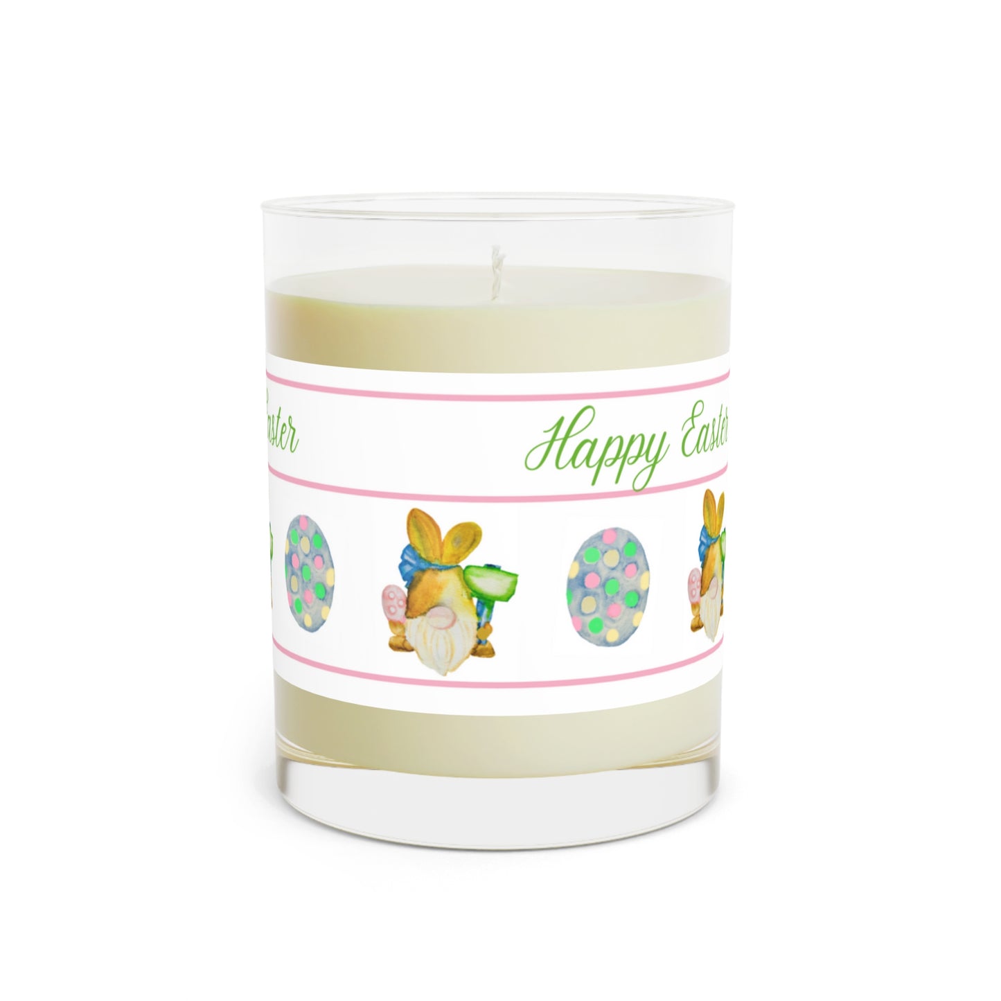 Wing Light Art Designs Bunny Gnome and Egg Easter Scented Candle - Full Glass, 11oz