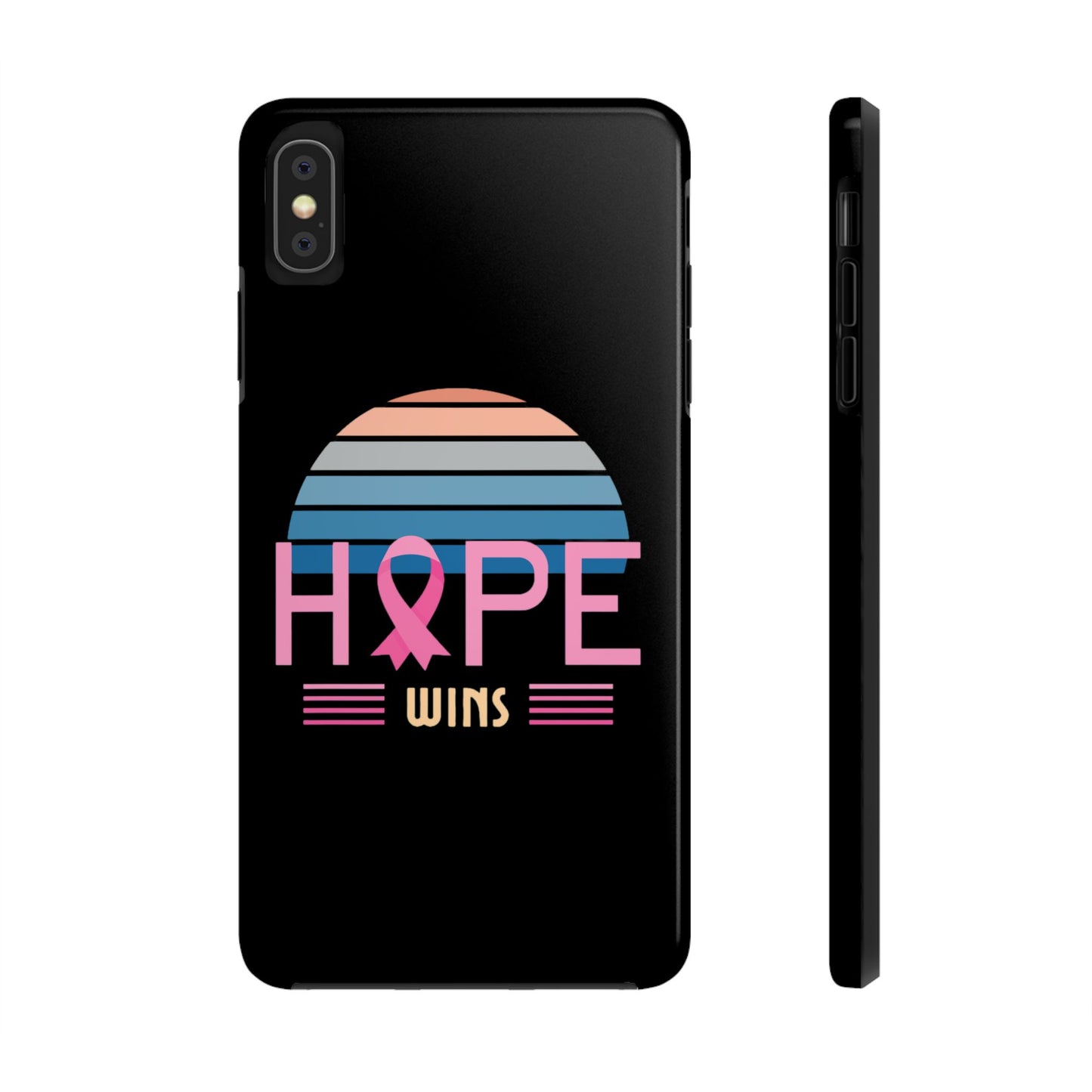 Hope Wins, Cancer Warrior Gift, Support Gift, Breast Cancer Survivor Gift, Cancer Tough Phone Cases, Survivor Gift, Pink Phone iPhone