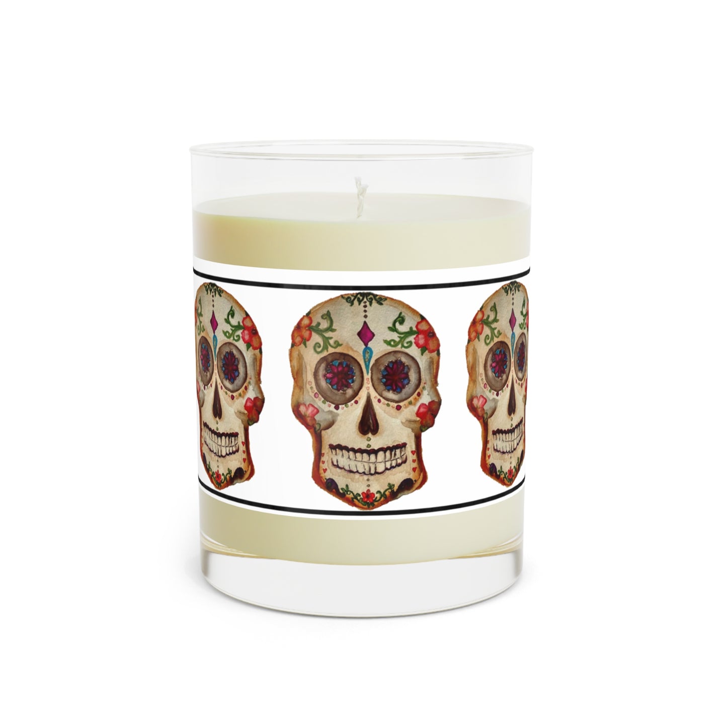 Wing Light Art Designs Candle Skull Scented Candle - Full Glass, 11oz